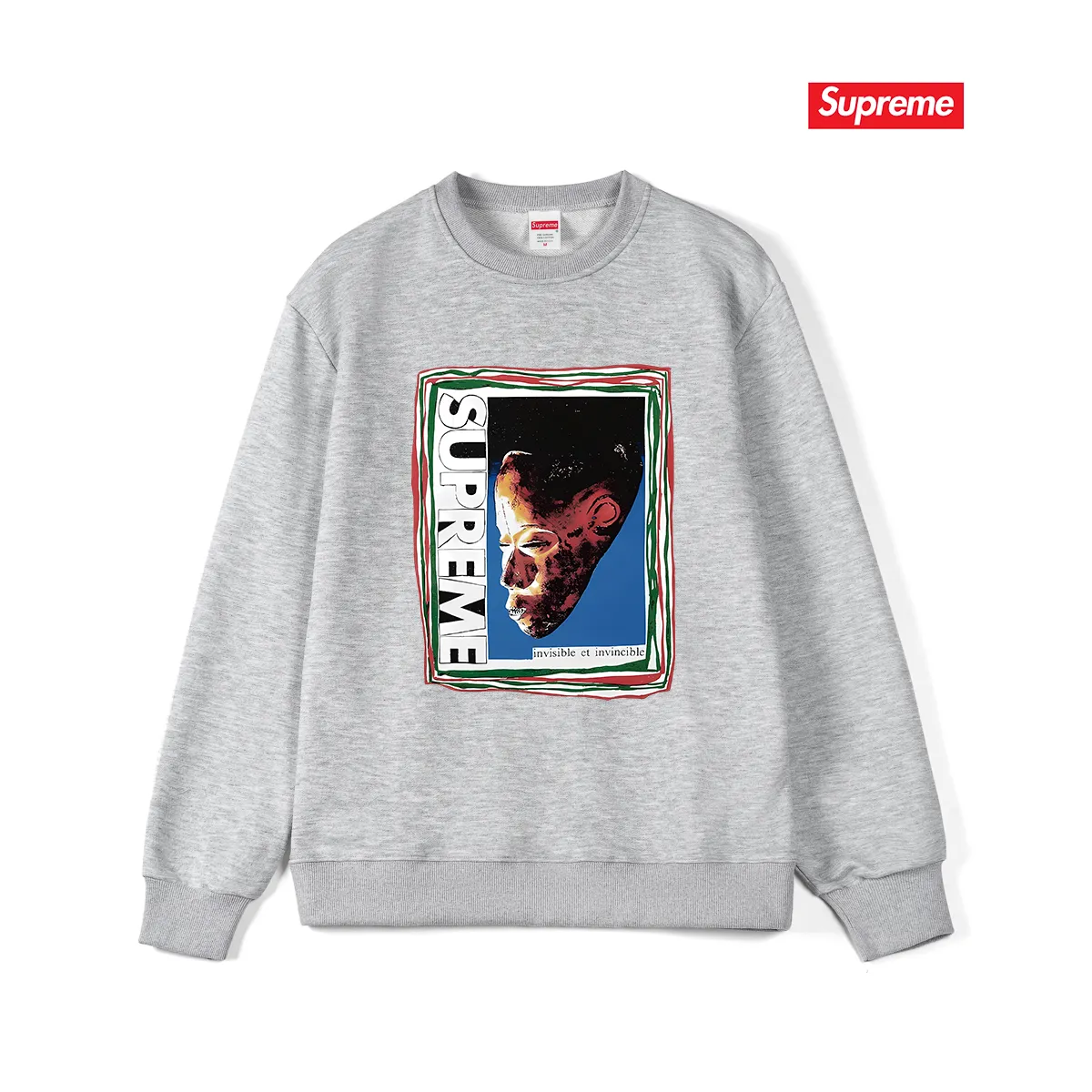Style No. S1096 #terry p150💰 Velvet 160💰 Supreme SS22 Week 19 Mask Tee letter mask pattern printed round neck sweatshirt Made of 400 grams of large terry (drop shoulder large version) fabric, soft texture and no pilling Imported environmentally friendly printing glue The pattern is bright and three-dimensional Quality💥Same style for men and women The upper body is trendy Color: black white gray Size: S M L XL XXL