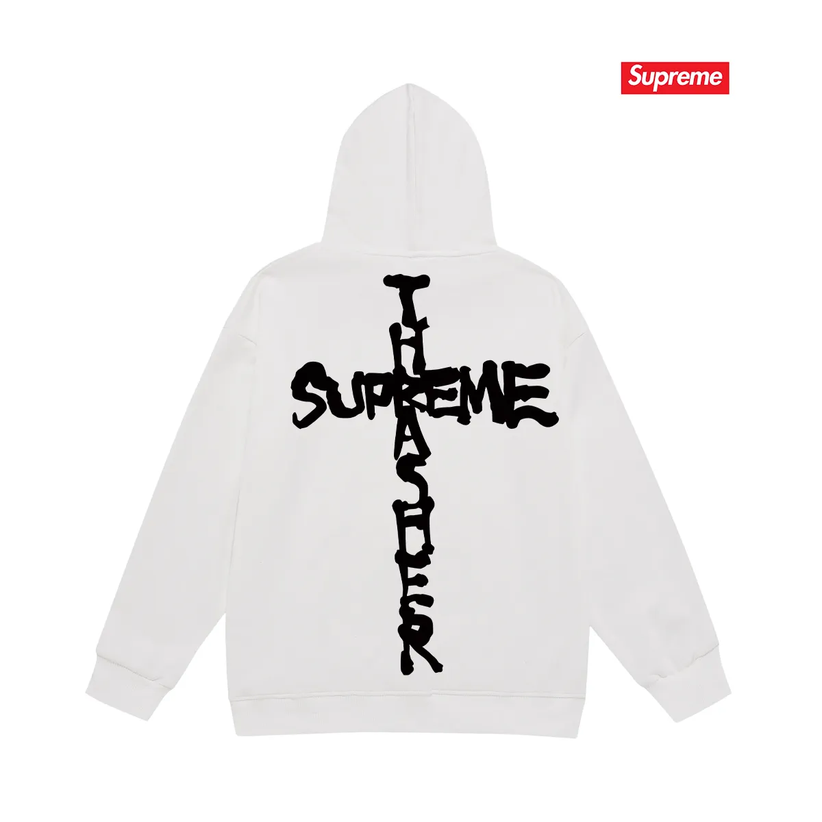Style No. S2141 #terry P160💰 Velvet P170💰 Sup 78FW WEEK6 CROSS cross printed hooded sweatshirt Made of 400g large terry 430g silver fox velvet (drop shoulder large version) fabric, soft texture and no pilling Imported environmentally friendly printing glue The pattern is bright and three-dimensional Quality 💥Same style for men and women The upper body is trendy Color: black white gray Size: S M L XL XXL