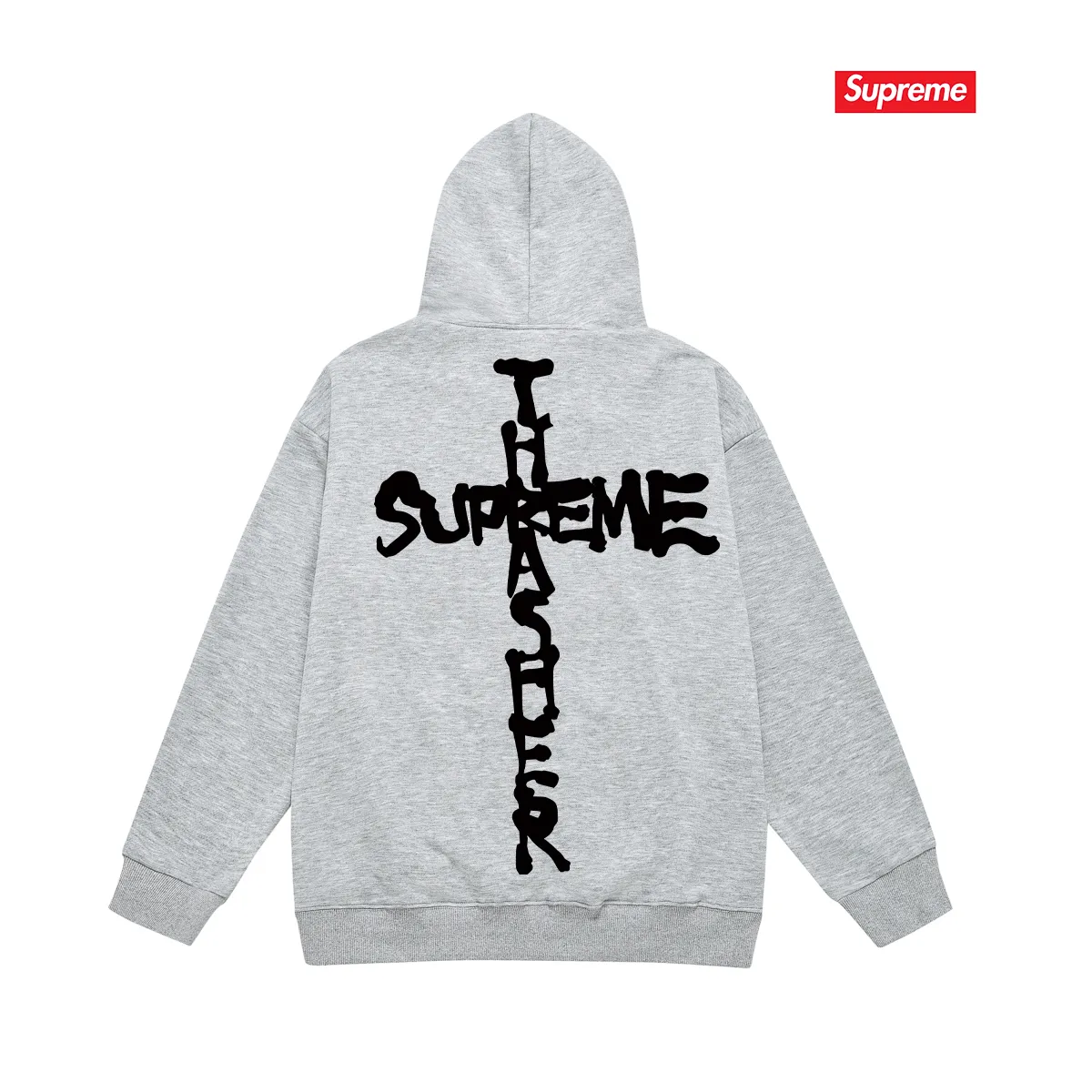 Style No. S2141 #terry P160💰 Velvet P170💰 Sup 78FW WEEK6 CROSS cross printed hooded sweatshirt Made of 400g large terry 430g silver fox velvet (drop shoulder large version) fabric, soft texture and no pilling Imported environmentally friendly printing glue The pattern is bright and three-dimensional Quality 💥Same style for men and women The upper body is trendy Color: black white gray Size: S M L XL XXL