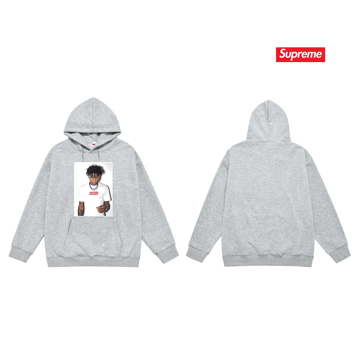 Style No. S2069 #terry P160💰 Velvet P170💰 Supreme FW23 Autumn and Winter Series WEEK1 NBA YOUNGBOY TEE character printed hooded sweatshirt Made of 400g large terry 430g silver fox velvet (drop shoulder large version) fabric, soft texture and no pilling Imported environmentally friendly printing glue The pattern is bright and three-dimensional Quality 💥Same style for men and women The upper body is trendy Color: black White Gray Size: S M L XL XXL