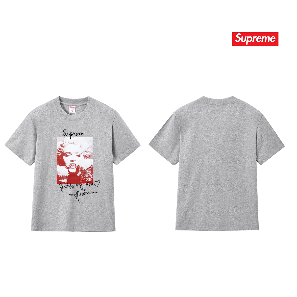 S206 P110💰 sup Pure cotton beauty brand half-sleeved men's and women's summer couple's base printed short-sleeved top T-shirt. Loose fit. Made of 260g combed cotton double yarn. All three standards are complete from fabric to accessories. ZP. Imported Matsui company's slurry printing will never crack. The whole piece is made of three-needle five-thread technology. The neckline-shoulder seam-sleeve seam is double-lined, which looks more three-dimensional and textured. The same process as the original version, classic version. Feel free to compare zp. The whole piece adopts three-needle five-thread craftsmanship (neckline-shoulder seam-sleeve seam double thread, which looks more three-dimensional and textured). It has the same craftsmanship as the original original, classic version. Color: black, white, light gray, pink, navy. Size: S M L XL XXL