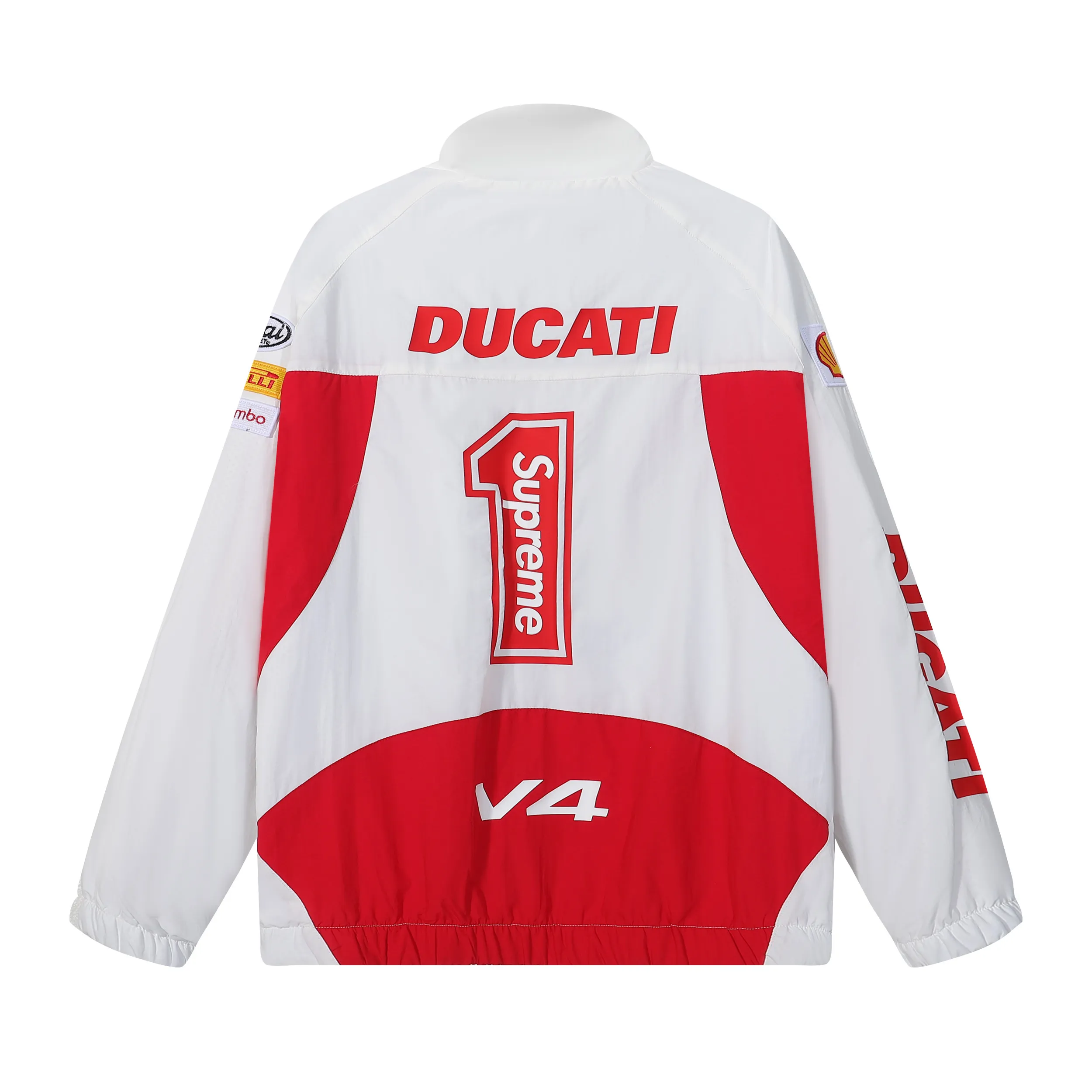 P340 sup Ducati joint racing style jacket black white SMLXL length 68-70-72-74 bust 134-138-142-146
