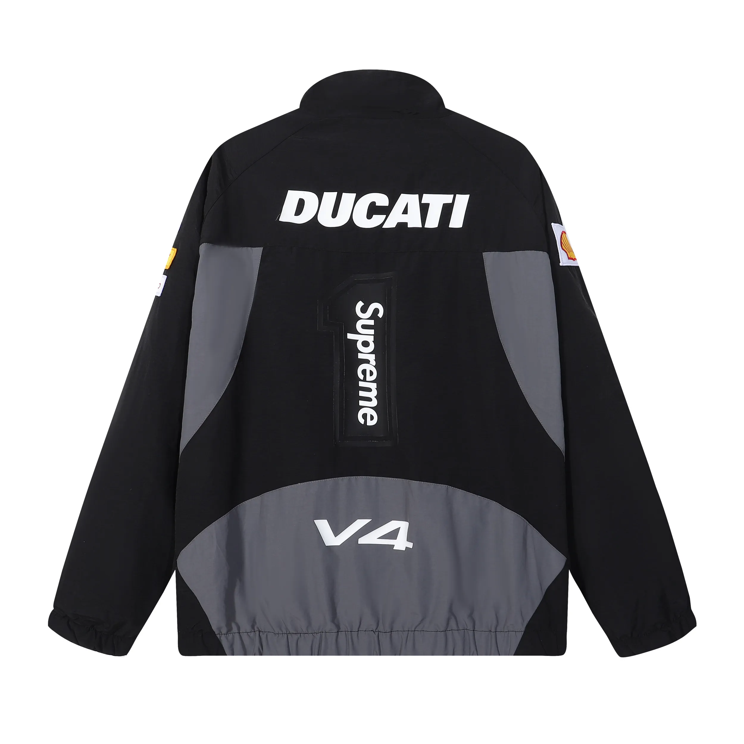 P340 sup Ducati joint racing style jacket black white SMLXL length 68-70-72-74 bust 134-138-142-146