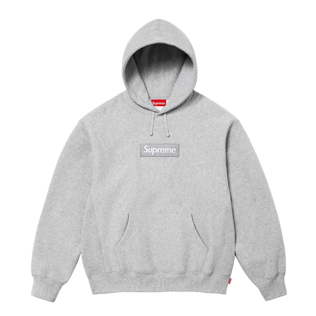 S616💰p330 Top version Supreme 24Fw embroidered Box Logo Hooded hooded sweatshirt Hooded plus fleece sweatshirt For those of us who focus on top Supreme, the cross sweatshirt is naturally available. ZP purchase and pattern making operation 1. Fabric: ZP testing, custom weaving and dyeing, pure cotton 460G plus velvet main fabric, horizontal cutting, side stitching 520G 2X2 thread 2. Embroidery: The embroidery equipment is operated by BEHRINGER BEKS-Y924 machine (a level higher than Tajima embroidery machine). The embroidery thickness, saturation and size are all consistent. 3. Sewing process: The whole garment adopts four-needle and six-thread boneless splicing technology in twelve places. Processed by a senior foreign trade factory (ordinary factories cannot do it). 4. Hem and cuffs: all use 520G inelastic thread. (Low-end products use elastic threads to cause the hem and cuffs to appear wavy) 5. Customized ZP main logo/wash water label/hangtag/packaging bag (equipped with an extra-large thickened handbag) Color: black, off-white, gray, sapphire blue, color matching Size: S~XL