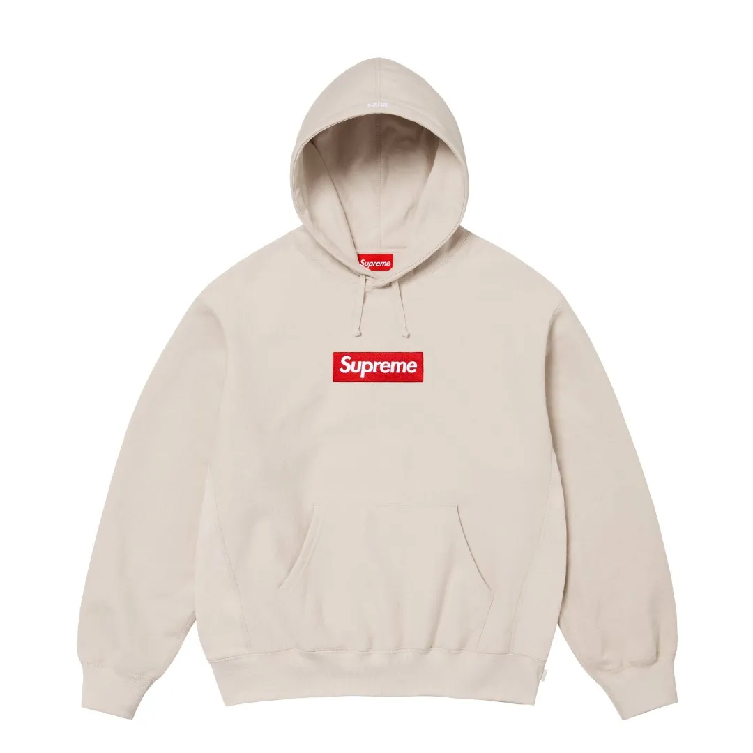 S616💰p330 Top version Supreme 24Fw embroidered Box Logo Hooded hooded sweatshirt Hooded plus fleece sweatshirt For those of us who focus on top Supreme, the cross sweatshirt is naturally available. ZP purchase and pattern making operation 1. Fabric: ZP testing, custom weaving and dyeing, pure cotton 460G plus velvet main fabric, horizontal cutting, side stitching 520G 2X2 thread 2. Embroidery: The embroidery equipment is operated by BEHRINGER BEKS-Y924 machine (a level higher than Tajima embroidery machine). The embroidery thickness, saturation and size are all consistent. 3. Sewing process: The whole garment adopts four-needle and six-thread boneless splicing technology in twelve places. Processed by a senior foreign trade factory (ordinary factories cannot do it). 4. Hem and cuffs: all use 520G inelastic thread. (Low-end products use elastic threads to cause the hem and cuffs to appear wavy) 5. Customized ZP main logo/wash water label/hangtag/packaging bag (equipped with an extra-large thickened handbag) Color: black, off-white, gray, sapphire blue, color matching Size: S~XL