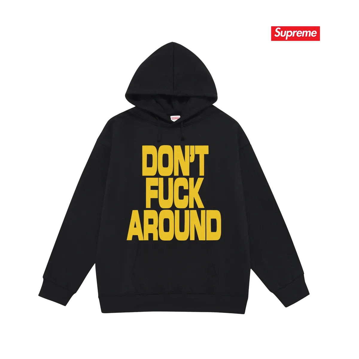 Style No. S2078 #terry P160💰 Velvet P170💰 Supreme FW22 Week 5 Don’t Around Tee letter printed hooded sweatshirt Made of 400g large terry 430g silver fox velvet (drop shoulder large version) fabric, soft texture and no pilling Imported environmentally friendly printing glue The pattern is bright and three-dimensional Quality 💥Same style for men and women The upper body is trendy Color: black white gray Size: S M L XL XXL