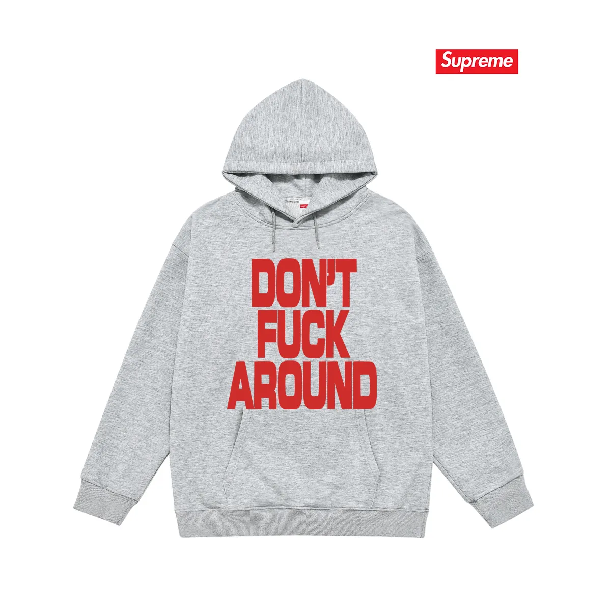 Style No. S2078 #terry P160💰 Velvet P170💰 Supreme FW22 Week 5 Don’t Around Tee letter printed hooded sweatshirt Made of 400g large terry 430g silver fox velvet (drop shoulder large version) fabric, soft texture and no pilling Imported environmentally friendly printing glue The pattern is bright and three-dimensional Quality 💥Same style for men and women The upper body is trendy Color: black white gray Size: S M L XL XXL