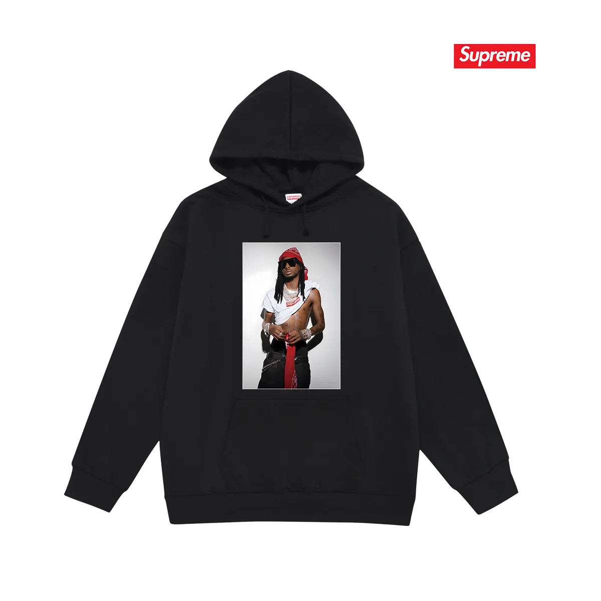 Style No. S2188 #terry P160💰 Velvet P170💰 New Sup FW 25 WEEK1 Playbi Caarti character print hooded sweatshirt Made of 400g large terry 430g silver fox velvet (off-shoulder large version) fabric, soft texture and no pilling Imported environmentally friendly printing glue The pattern is bright and three-dimensional Quality 💥Same style for men and women The upper body is trendy Color: black White Gray Size: S M L XL XXL