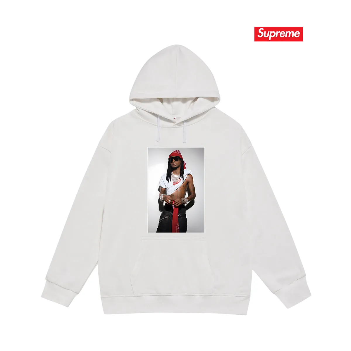 Style No. S2188 #terry P160💰 Velvet P170💰 New Sup FW 25 WEEK1 Playbi Caarti character print hooded sweatshirt Made of 400g large terry 430g silver fox velvet (off-shoulder large version) fabric, soft texture and no pilling Imported environmentally friendly printing glue The pattern is bright and three-dimensional Quality 💥Same style for men and women The upper body is trendy Color: black White Gray Size: S M L XL XXL