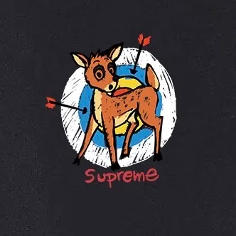 Style No. S1052 #terry p150💰 Velvet 160💰 Supreme SS22 Week 1 Deer Tee deer target cartoon pattern printed round neck sweatshirt Made of 400 grams of large terry (drop shoulder large version) fabric, soft texture and no pilling Imported environmentally friendly printing glue The pattern is bright and three-dimensional Quality💥Same style for men and women The upper body is fashionable Color: black white gray Size: S M L XL XXL