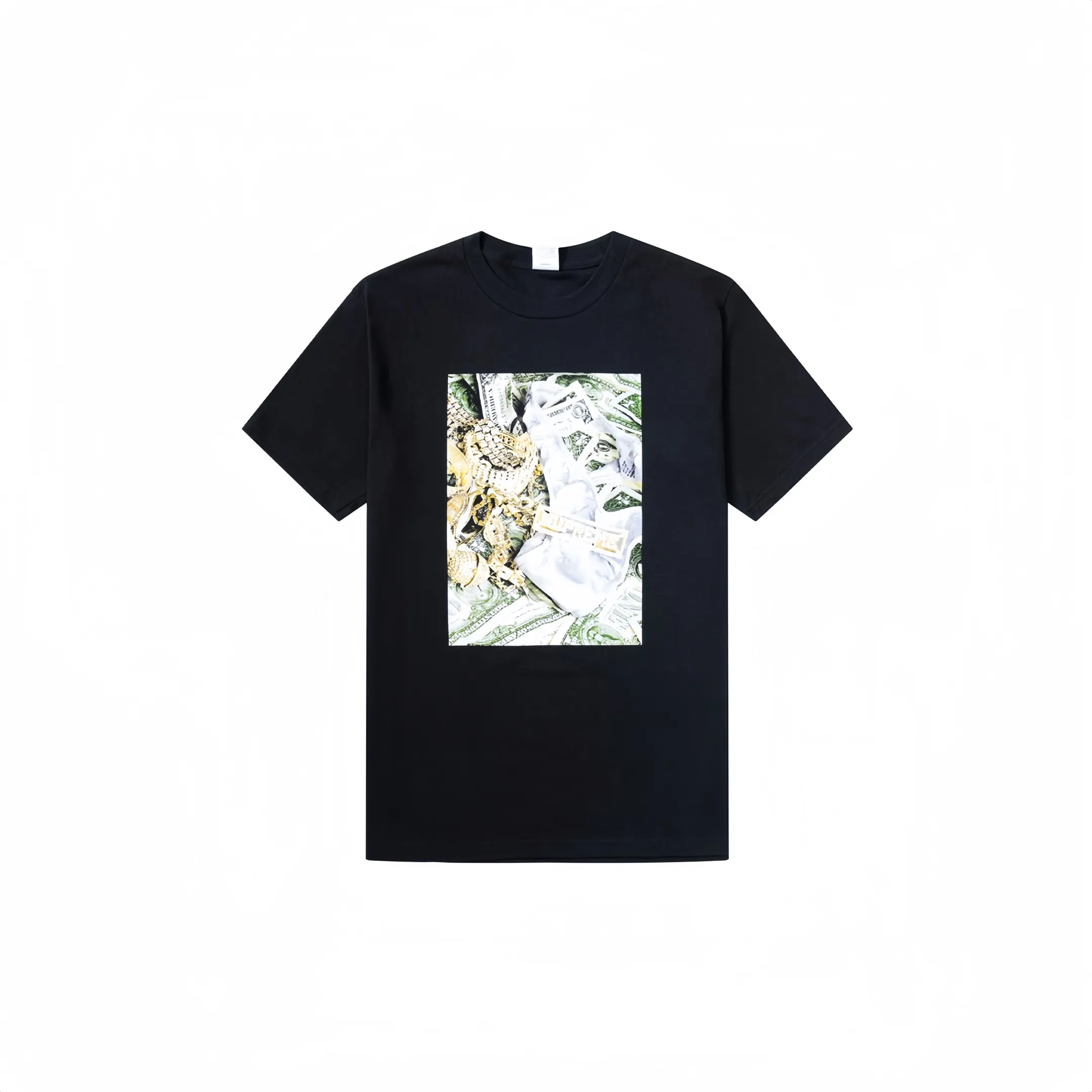 #S42 P110💰 Supreme SS20 Week 1 Bling Tee dollar printed short-sleeved T-shirt. The same style for men and women is made of 260g combed cotton double yarn. From fabrics to accessories, all three standards are complete and follow ZP. Imported Matsui company's slurry printing will never crack. The whole piece is made of three-needle five-thread technology. The neckline-shoulder seam-sleeve seam is double-lined, which looks more three-dimensional and textured.) The same process as the original version, classic version Feel free to compare zp. The whole piece adopts three-needle five-thread craftsmanship (neckline-shoulder seam-sleeve seam double thread, which looks more three-dimensional and textured). It has the same craftsmanship as the original original, classic version. Color: Navy Blue, Red, Orange, Gray, Black, and White. Size: S M L XL XXL