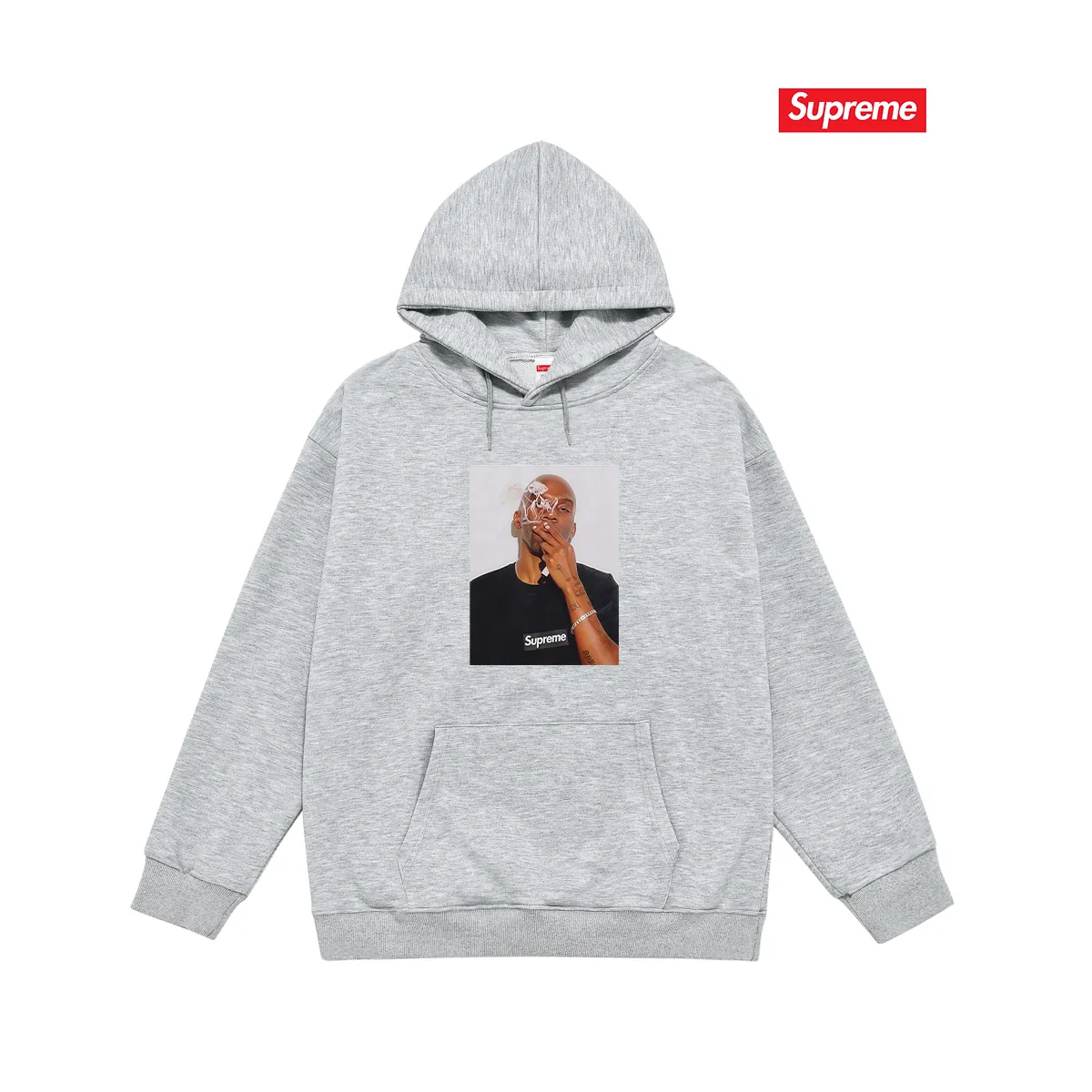 Style No. S2172 #terry P160💰 Velvet P170💰 Sup SS25 WEEK18SummerTee Dean Blunt character print hooded sweatshirt Made of 400g large terry 430g silver fox velvet (off-shoulder large version) fabric, soft texture and no pilling Imported environmentally friendly printing glue The pattern is bright and three-dimensional Quality 💥Same style for men and women The upper body is trendy Color: black white Gray Size: S M L XL XXL