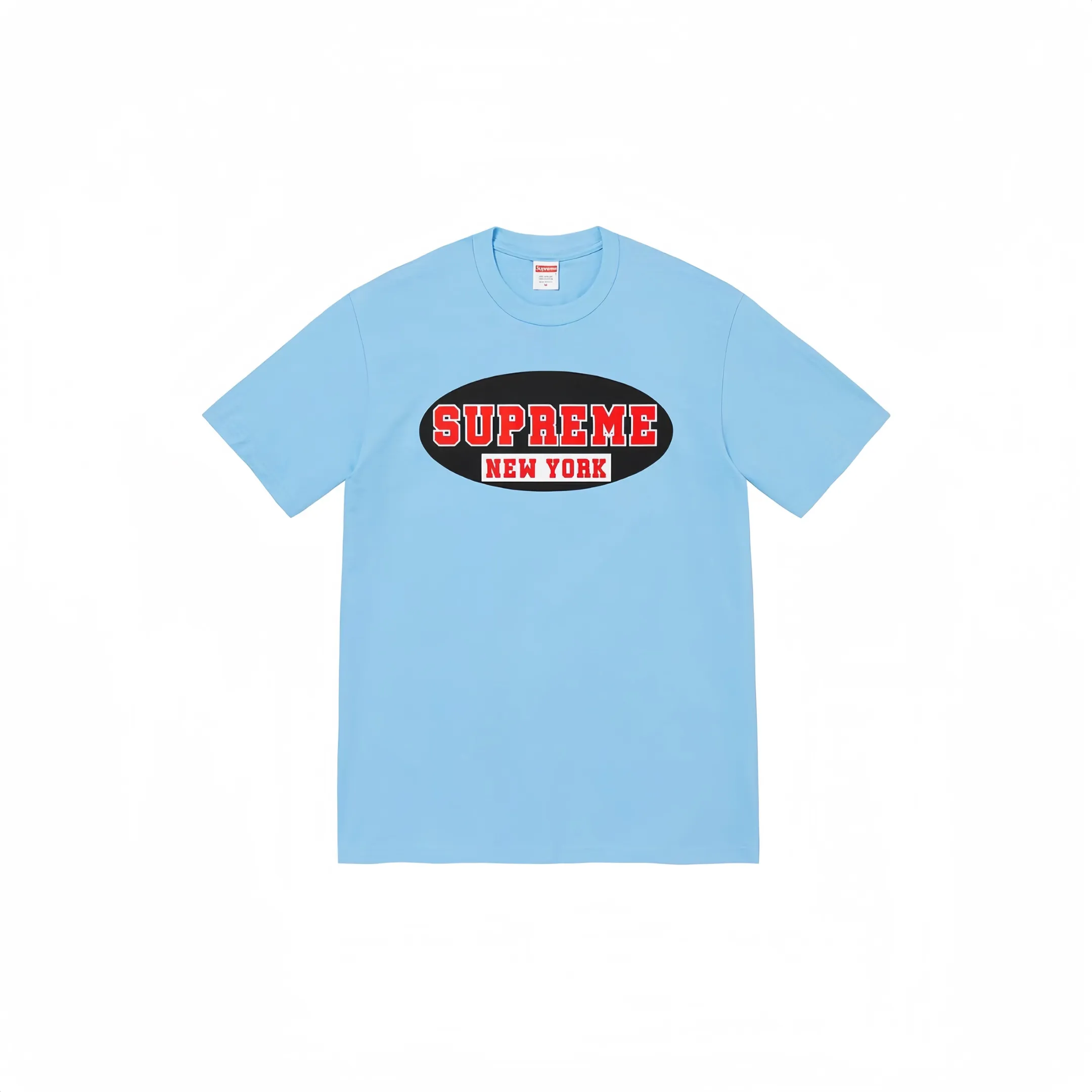 #S20 P110💰 Supreme SS23 Week 1 NEW YORK TEE Retro Logo printed round neck straight short-sleeved T-shirt. The same style for men and women is made of 260g combed cotton double yarn. From fabrics to accessories, all three standards are complete and follow ZP. Imported Matsui company's slurry printing will never crack. The whole piece adopts three-needle five-thread technology. The neckline-shoulder seam-sleeve seam is double-lined, which looks more three-dimensional and textured.) The same process as the original version, classic version Feel free to compare zp. The whole piece adopts three-needle five-thread craftsmanship (neckline-shoulder seam-sleeve seam double thread, which looks more three-dimensional and textured). It has the same craftsmanship as the original original, classic version. Color: black, white, blue, pink, red, gray. Size: S M L XL XXL