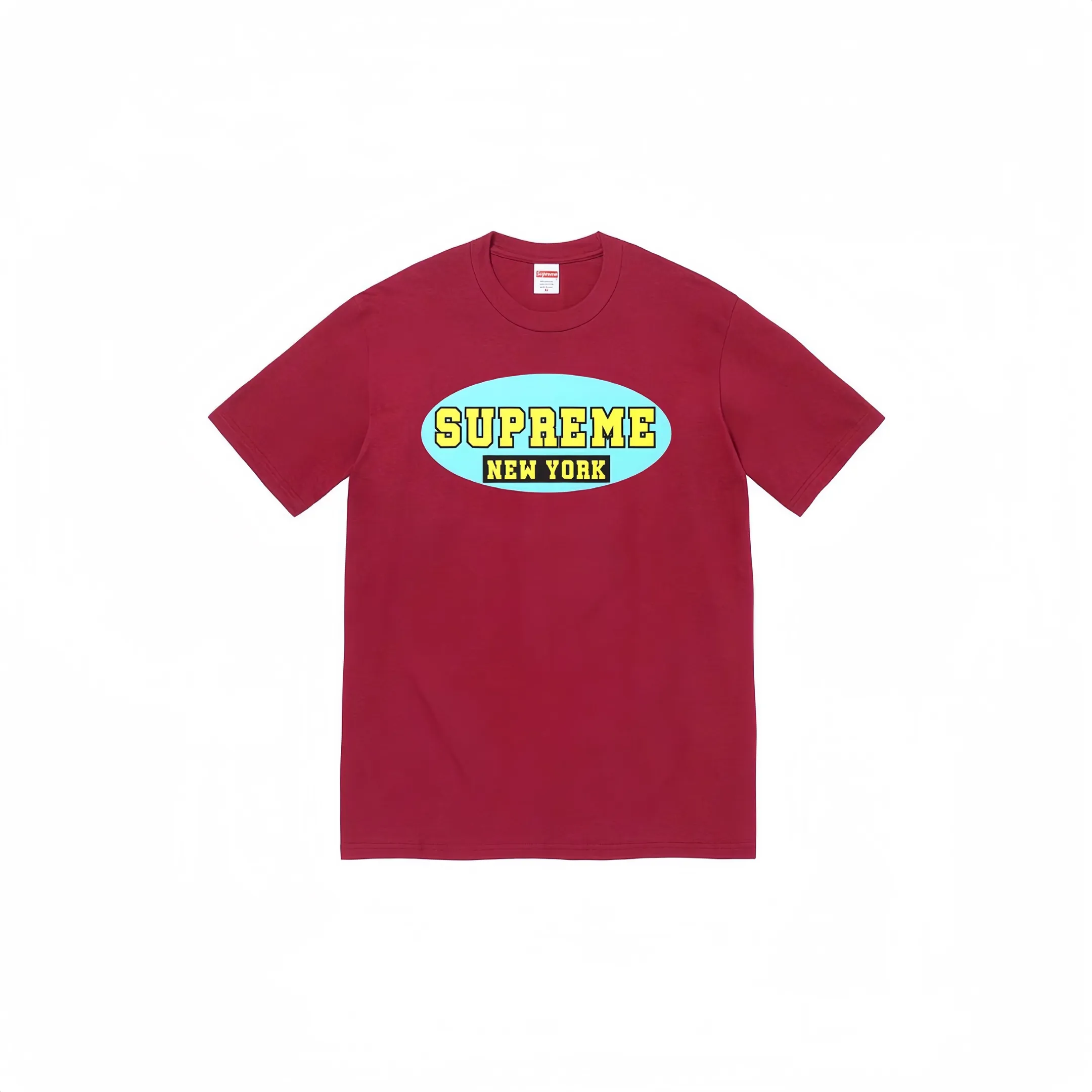 #S20 P110💰 Supreme SS23 Week 1 NEW YORK TEE Retro Logo printed round neck straight short-sleeved T-shirt. The same style for men and women is made of 260g combed cotton double yarn. From fabrics to accessories, all three standards are complete and follow ZP. Imported Matsui company's slurry printing will never crack. The whole piece adopts three-needle five-thread technology. The neckline-shoulder seam-sleeve seam is double-lined, which looks more three-dimensional and textured.) The same process as the original version, classic version Feel free to compare zp. The whole piece adopts three-needle five-thread craftsmanship (neckline-shoulder seam-sleeve seam double thread, which looks more three-dimensional and textured). It has the same craftsmanship as the original original, classic version. Color: black, white, blue, pink, red, gray. Size: S M L XL XXL
