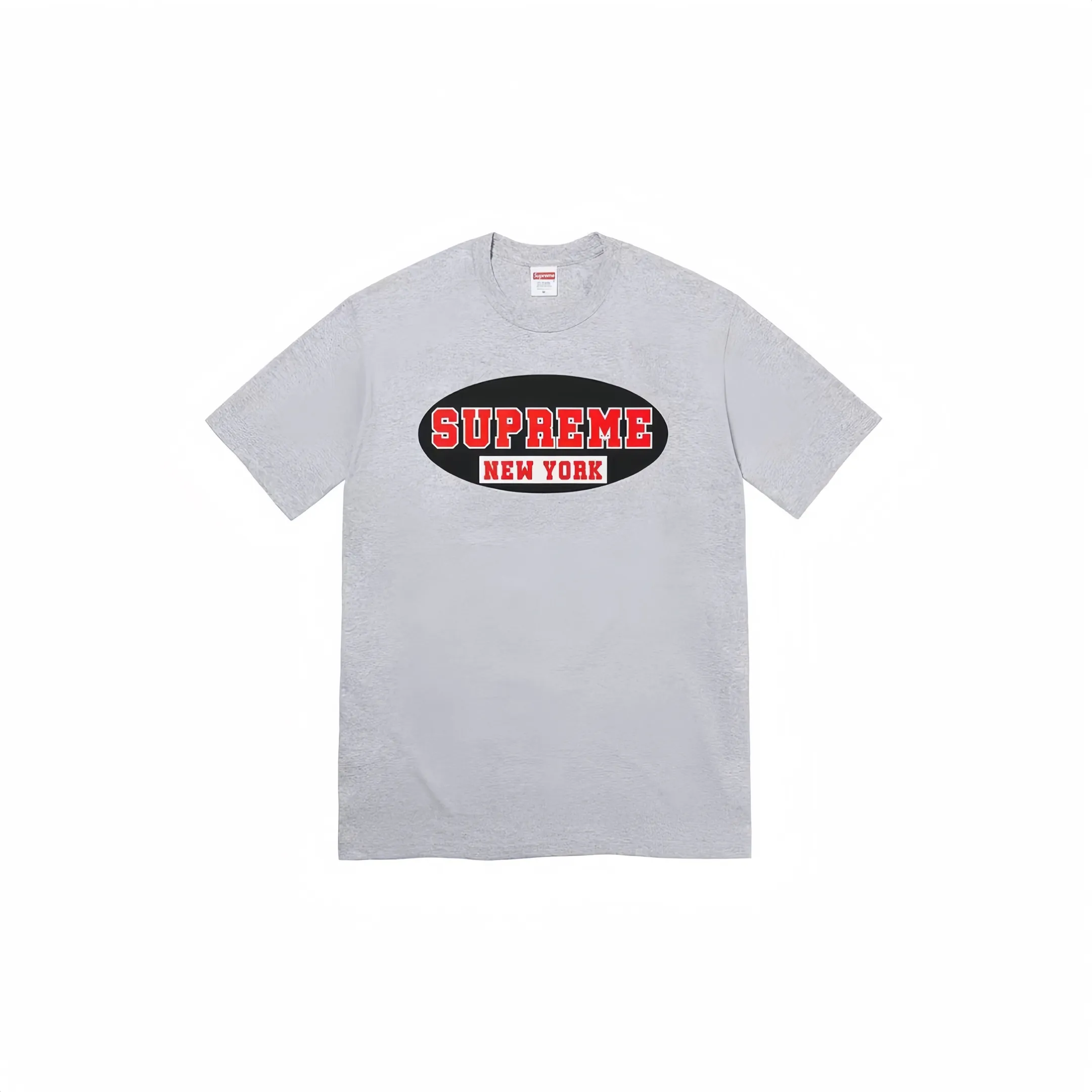 #S20 P110💰 Supreme SS23 Week 1 NEW YORK TEE Retro Logo printed round neck straight short-sleeved T-shirt. The same style for men and women is made of 260g combed cotton double yarn. From fabrics to accessories, all three standards are complete and follow ZP. Imported Matsui company's slurry printing will never crack. The whole piece adopts three-needle five-thread technology. The neckline-shoulder seam-sleeve seam is double-lined, which looks more three-dimensional and textured.) The same process as the original version, classic version Feel free to compare zp. The whole piece adopts three-needle five-thread craftsmanship (neckline-shoulder seam-sleeve seam double thread, which looks more three-dimensional and textured). It has the same craftsmanship as the original original, classic version. Color: black, white, blue, pink, red, gray. Size: S M L XL XXL
