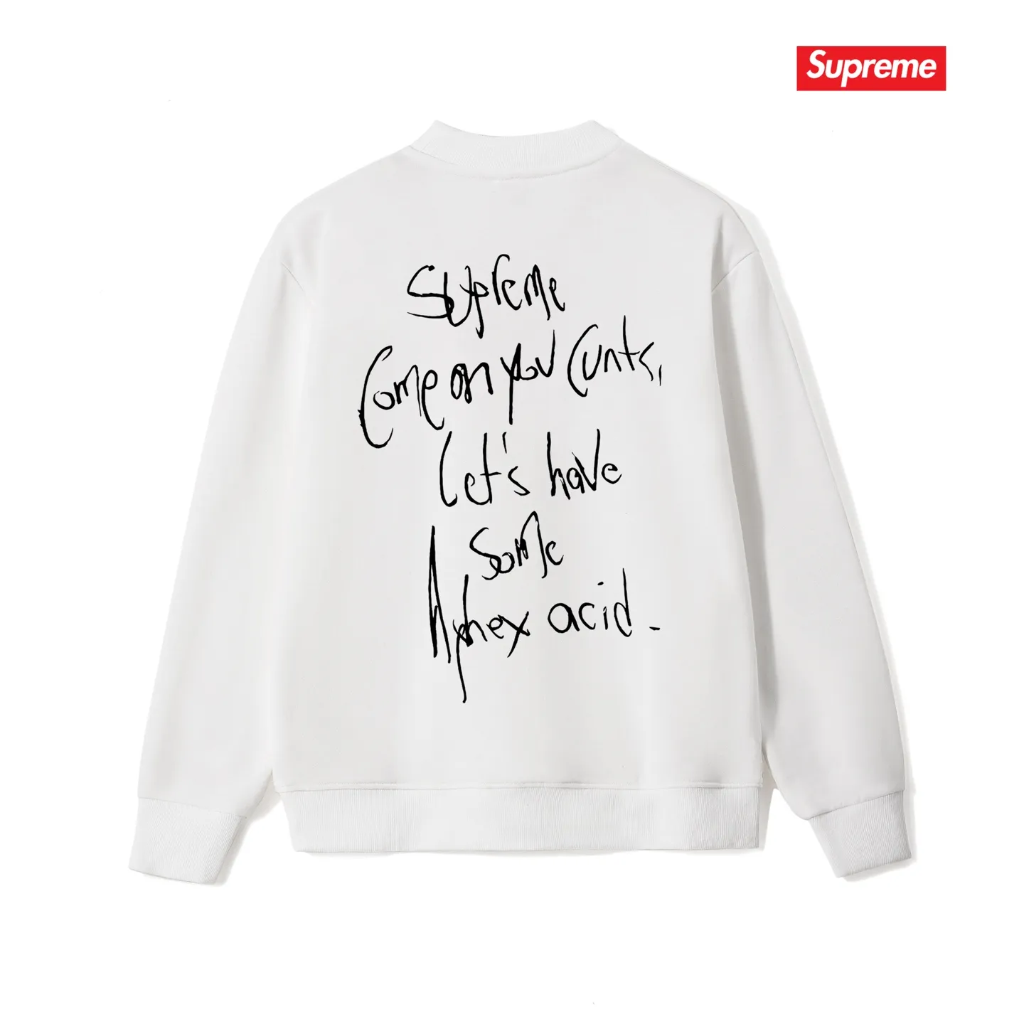 Style No. S1148 #terry p150💰 Velvet 160💰 Supreme 25SS Aphex Twin Tee Singer Bikini Album Round Neck Sweatshirt Made of 400 grams of large terry (drop shoulder large version) fabric, soft texture and no pilling Imported environmentally friendly printing glue The pattern is bright and three-dimensional Quality 💥Same style for men and women The upper body is trendy Color: Black White Gray Size: S M L XL XXL