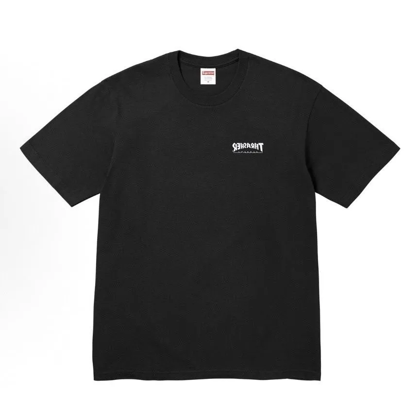 S141 P110💰 24FW WEEK6 CROSS Cross printed short-sleeved T-shirt American loose summer top for men and women. Loose fit. Made of 260g combed cotton double yarn. All three standards are complete from fabrics to accessories. ZP. Imported Matsui company's slurry printing will never crack. The whole piece adopts three-needle five-thread technology. The neckline-shoulder seam-sleeve seam is double-lined, which looks more three-dimensional and textured. The same process as the original version, classic version. Feel free to compare zp. The whole piece adopts three-needle five-thread craftsmanship. The neckline-shoulder seam-sleeve seam is double-threaded, which looks more three-dimensional and textured.) It has the same craftsmanship as the original original, classic version. Color: Black White Size: S M L XL XXL