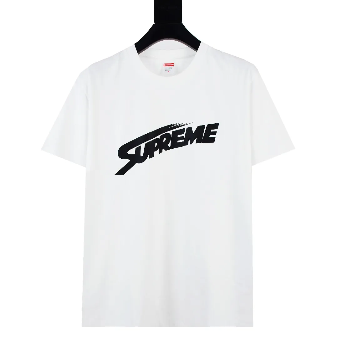 🅿️120 S141 Supreme 24ss Mont Blanc short-sleeved T-shirt. Refuse to look at pictures to make goods. Refuse to compare with wrong versions. Use cylinder seamless technology (original technology, there are no stitched bones on the side of the clothes, the key point of identification) The fabrics are all custom-woven and dyed, 280g weight, 100% cotton, cylindrical fabric. Cylindrical fabric is a knitted fabric woven with a cylinder loom. The needles are distributed in a cylindrical shape on the fuselage. The gray fabric is a large cylinder, which needs to be opened and shaped before it can be used further. There are no slits on the side of the clothes, so there is no washing label on the side of ordinary short-sleeves. There is only one collar label behind the neck. The printing uses thermosetting ink printing imported from Belgium (different from conventional thermal transfer printing), also known as plastic ink, or self-adhesive ink. Its ingredients are: mainly composed of polyvinyl chloride (PVC) and phthalates. PVC and phthalates, solid color The thermoset ink is composed of a mixture of agents, stabilizers, and thickeners. It is not the digital direct printing advertised on the market. The printing texture of thermoset ink cannot be achieved by digital direct printing. The collar label has a watermark anti-counterfeiting effect, a real anti-counterfeiting layer, a version with a high probability of passing the inspection, and a high probability of passing the original packaging picture. Size：S-XL