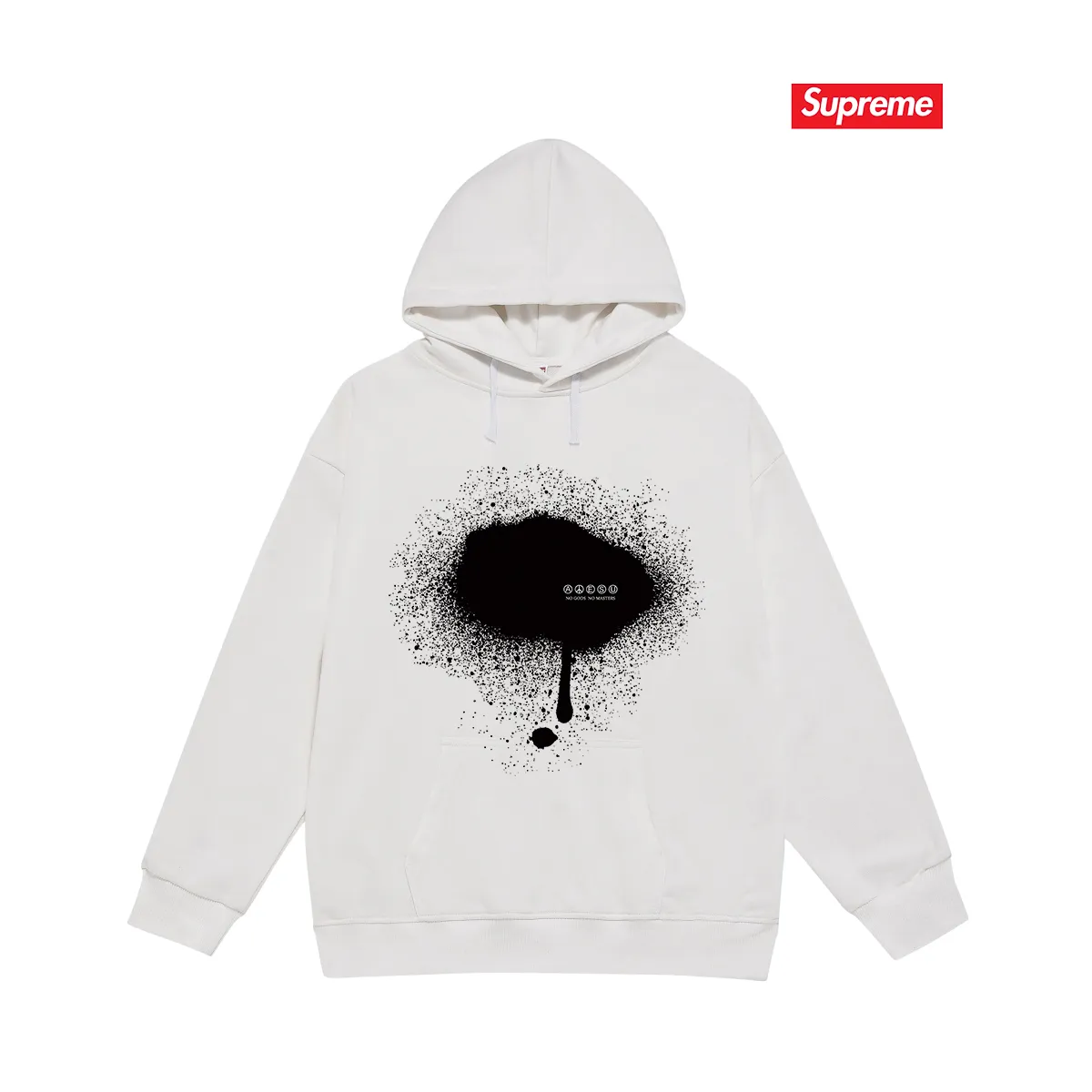 Style No. S2104 #terry P160💰 Velvet P170💰 Supreme co-branded SS23 Week6 TAG TEE slogan printed hooded sweatshirt. Made of 400g large terry 430g silver fox velvet (drop shoulder large version) fabric. The texture is soft and non-pilling. Imported environmentally friendly printing glue. The pattern is bright and three-dimensional. Quality 💥Same style for men and women. The upper body is trendy. Color: black white gray Size: S M L XL XXL
