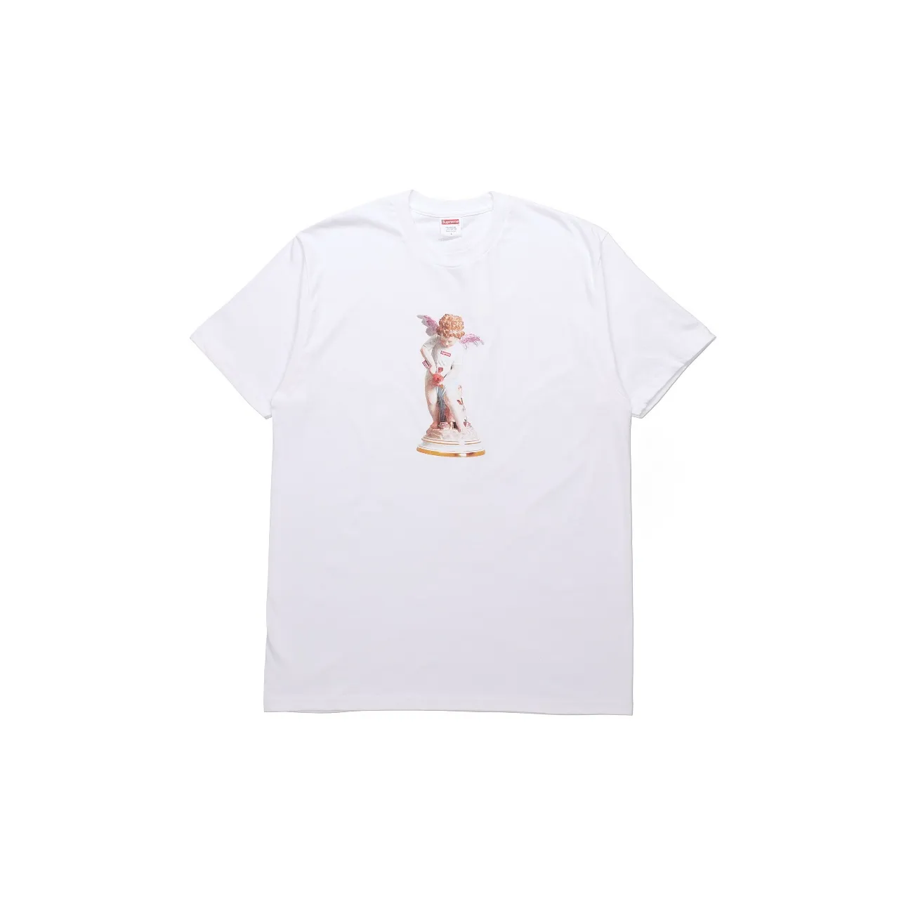 #S11 P110💰 Supreme SS19 Cupid Tee Navy angel print short-sleeved T-shirt. Made of 260g combed cotton double yarn for both men and women. From fabrics to accessories, all three standards are complete and follow ZP. Imported Matsui company's slurry printing will never crack. The whole piece adopts three-needle five-thread technology. The neckline-shoulder seam-sleeve seam is double-lined, which looks more three-dimensional and textured.) The same process as the original version, classic version Feel free to compare zp. The whole piece adopts three-needle five-thread craftsmanship (neckline-shoulder seam-sleeve seam double thread, which looks more three-dimensional and textured). It has the same craftsmanship as the original original, classic version. Color: gray, white, red, purple, hidden black. Size: S M L XL XXL