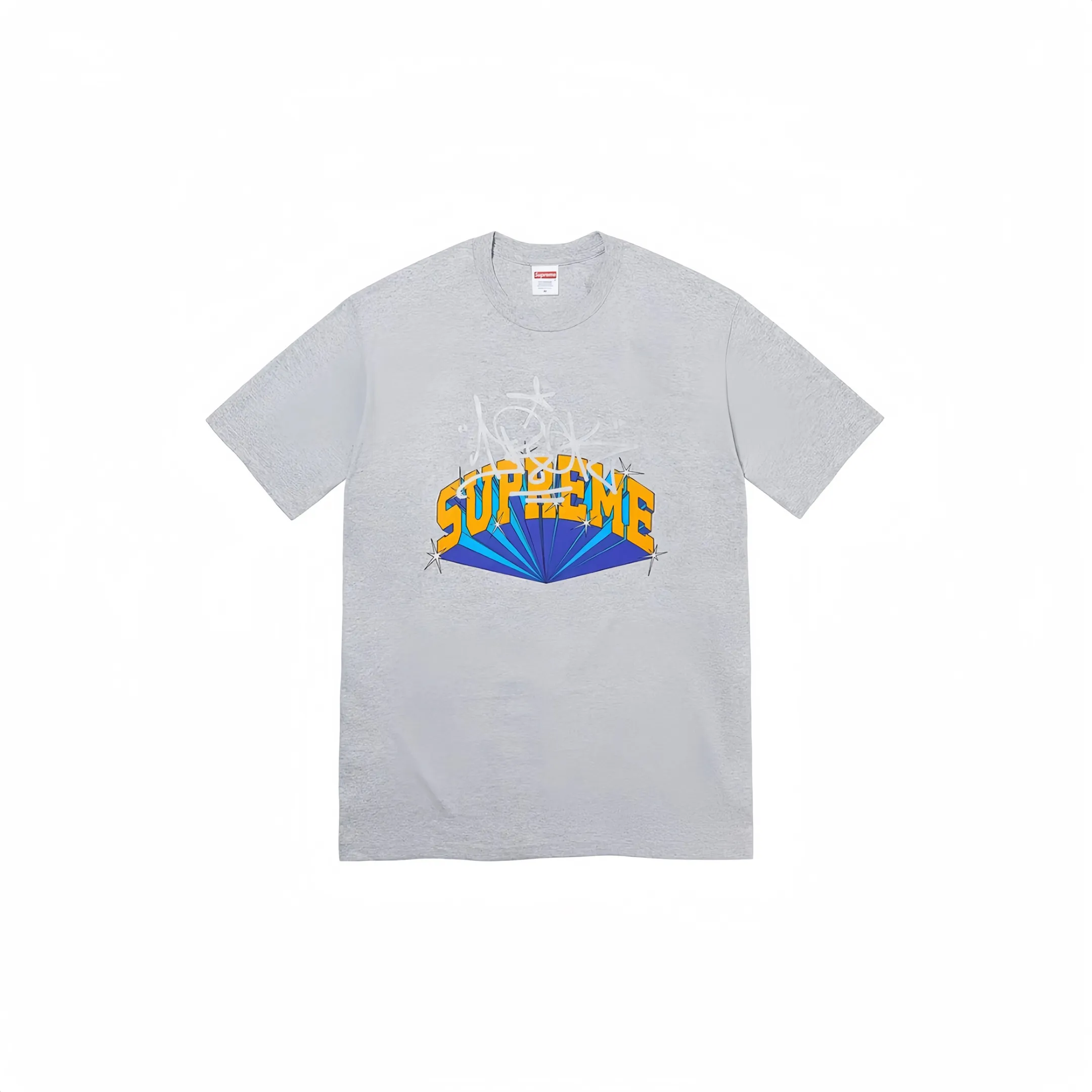 #S79 P110💰 Supreme FW22 Week 5 IRAK Arc Tee Logo letter printed round neck short-sleeved T-shirt. The same style for men and women is made of 260g combed cotton double yarn. From fabrics to accessories, all three standards are complete and follow ZP. Imported Matsui company's slurry printing will never crack. The whole piece is made of three-needle five-thread technology. The neckline-shoulder seam-sleeve seam is double-lined, which looks more three-dimensional and textured.) The same process as the original version, classic version Feel free to compare zp. The whole piece adopts three-needle five-thread craftsmanship. The neckline-shoulder seam-sleeve seam is double-threaded, which looks more three-dimensional and textured.) It has the same craftsmanship as the original original, classic version. Color: black, brown, gray, yellow, white. Size: S M L XL XXL