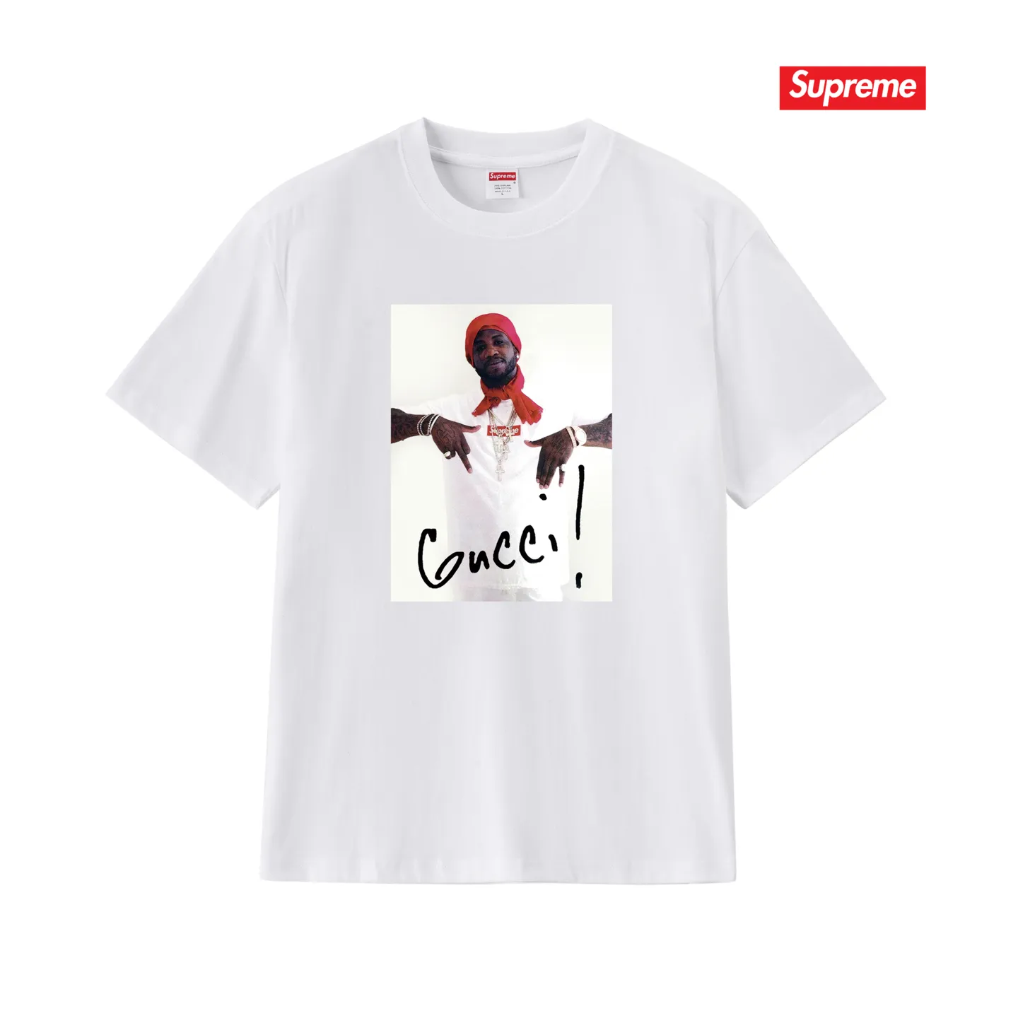 S199 P110💰 SUP FW16 Kuci Mane Tee White short-sleeved pure cotton high-end T-shirt with character printing. Loose fit. Made of 260g combed cotton double yarn. All three standards are complete from fabrics to accessories. ZP. Imported Matsui company’s slurry printing will never crack. The whole piece adopts three-needle five-thread technology. The neckline-shoulder seam-sleeve seam is double-lined, which looks more three-dimensional and textured. The same process as the original version, classic version. Feel free to compare zp. The whole piece adopts three-needle five-thread craftsmanship (neckline-shoulder seam-sleeve seam double thread, which looks more three-dimensional and textured). It has the same craftsmanship as the original original, classic version. Color: black, white, light gray, pink, navy. Size: S M L XL XXL