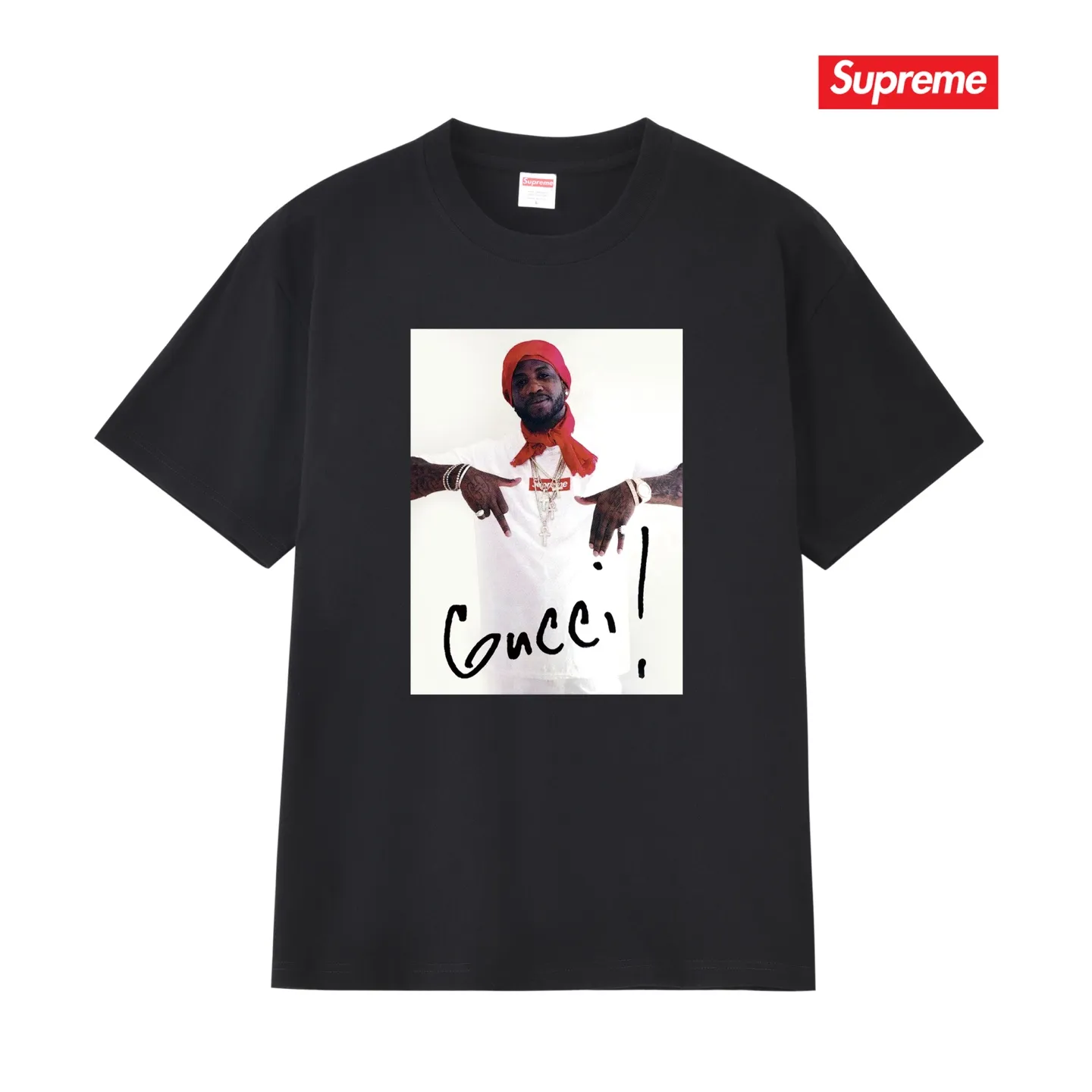S199 P110💰 SUP FW16 Kuci Mane Tee White short-sleeved pure cotton high-end T-shirt with character printing. Loose fit. Made of 260g combed cotton double yarn. All three standards are complete from fabrics to accessories. ZP. Imported Matsui company’s slurry printing will never crack. The whole piece adopts three-needle five-thread technology. The neckline-shoulder seam-sleeve seam is double-lined, which looks more three-dimensional and textured. The same process as the original version, classic version. Feel free to compare zp. The whole piece adopts three-needle five-thread craftsmanship (neckline-shoulder seam-sleeve seam double thread, which looks more three-dimensional and textured). It has the same craftsmanship as the original original, classic version. Color: black, white, light gray, pink, navy. Size: S M L XL XXL