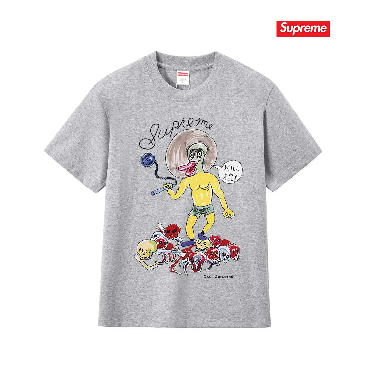 Supreme Week 12 The whole piece is made with a three-needle five-thread process. The neckline-shoulder seam-sleeve seam is double-lined, and it looks more three-dimensional and textured. The process is the same as the authentic original version. The classic version. Feel free to compare zp. The whole piece is made of a three-needle five-thread process. The neckline-shoulder seam-sleeve seam is double-threaded, which looks more three-dimensional and textured. The process is the same as the authentic original version. The classic version. Color: Black White Light Gray Pink Navy Size: S M L XL XXL
