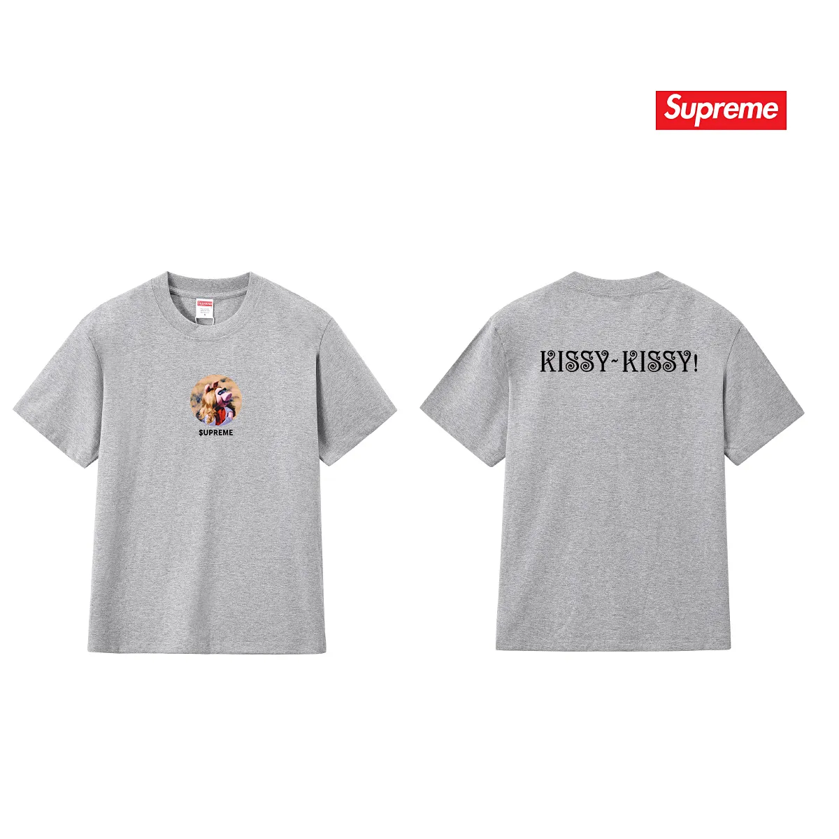 S259 P110💰 Supreme SS24 SS24 Summer T-shirt series WEEK19 MISS PIGGY TEE Miss Piggy printed pattern casual round neck short-sleeved American trendy T-shirt. Same style for men and women. Loose fit. Made of 260 grams of combed cotton double yarn. From fabrics to accessories, all three standards are complete and follow ZP. Imported Matsui Company slurry printing will never crack. The whole piece is made with a three-needle five-thread process. The neckline-shoulder seam-sleeve seam is double-lined, and it looks more three-dimensional and textured. The process is the same as the authentic original version. The classic version. Feel free to compare zp. The whole piece is made of a three-needle five-thread process. The neckline-shoulder seam-sleeve seam is double-threaded, which looks more three-dimensional and textured. The process is the same as the authentic original version. The classic version. Color: Black White Light Gray Pink Navy Size: S M L XL XXL