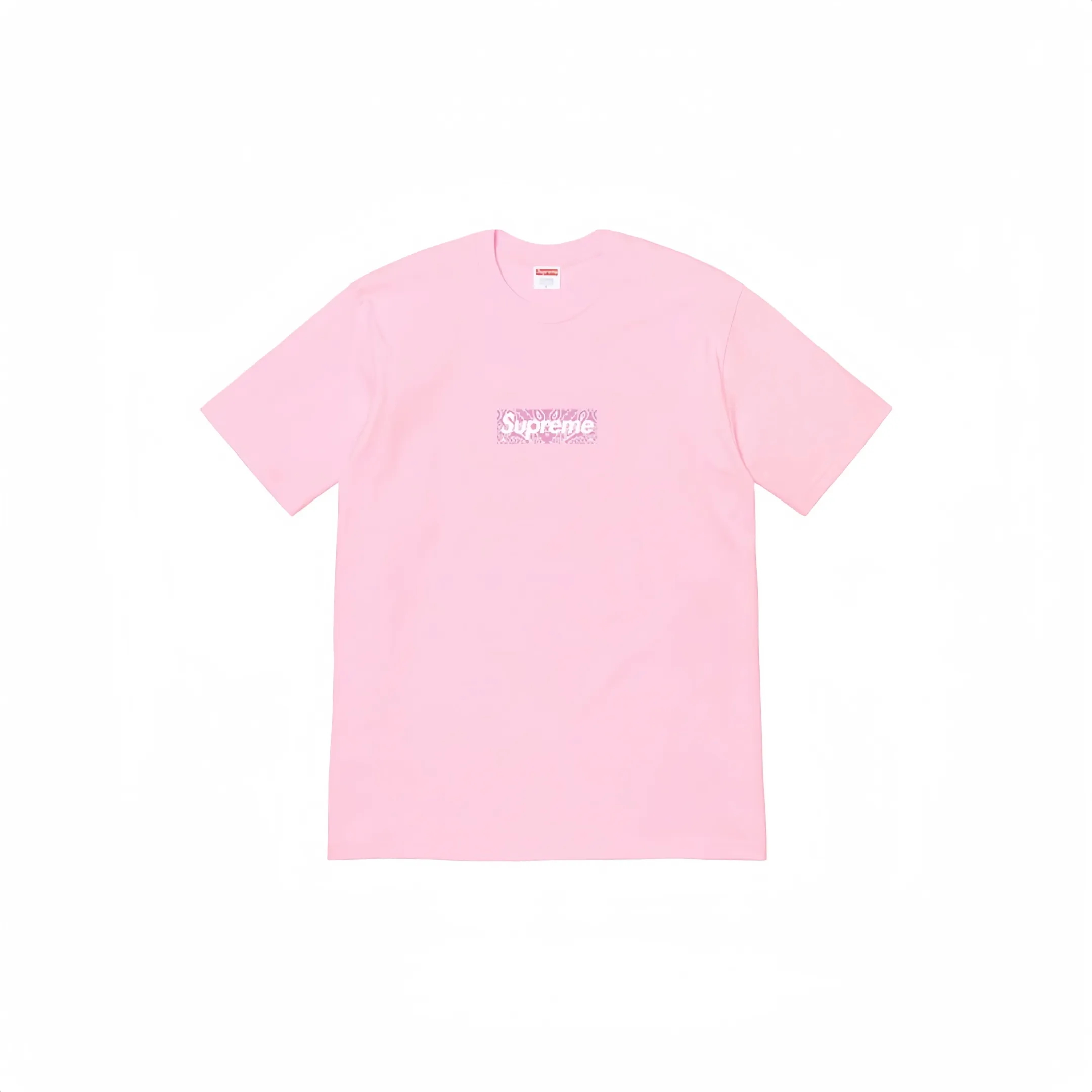 #S49 P110💰 Supreme Week 17 Bandana Box Logo Tee Cashew flower logo short-sleeved T-shirt is made of 260 grams of combed cotton double yarn. From fabrics to accessories, all three standards are complete and follow ZP. The slurry printing imported from Matsui Company will never crack. The whole piece is made of three-needle five-thread technology. The neckline-shoulder seam-sleeve seam is double-lined, which looks more three-dimensional and textured. The same process as the original version, classic version Feel free to compare zp. The whole piece adopts three-needle five-thread craftsmanship. The neckline-shoulder seam-sleeve seam is double-threaded, which looks more three-dimensional and textured.) It has the same craftsmanship as the original original, classic version. Color: Navy, Gray, White, Black, Brown, Pink, Yellow, Red. Size: S M L XL XXL