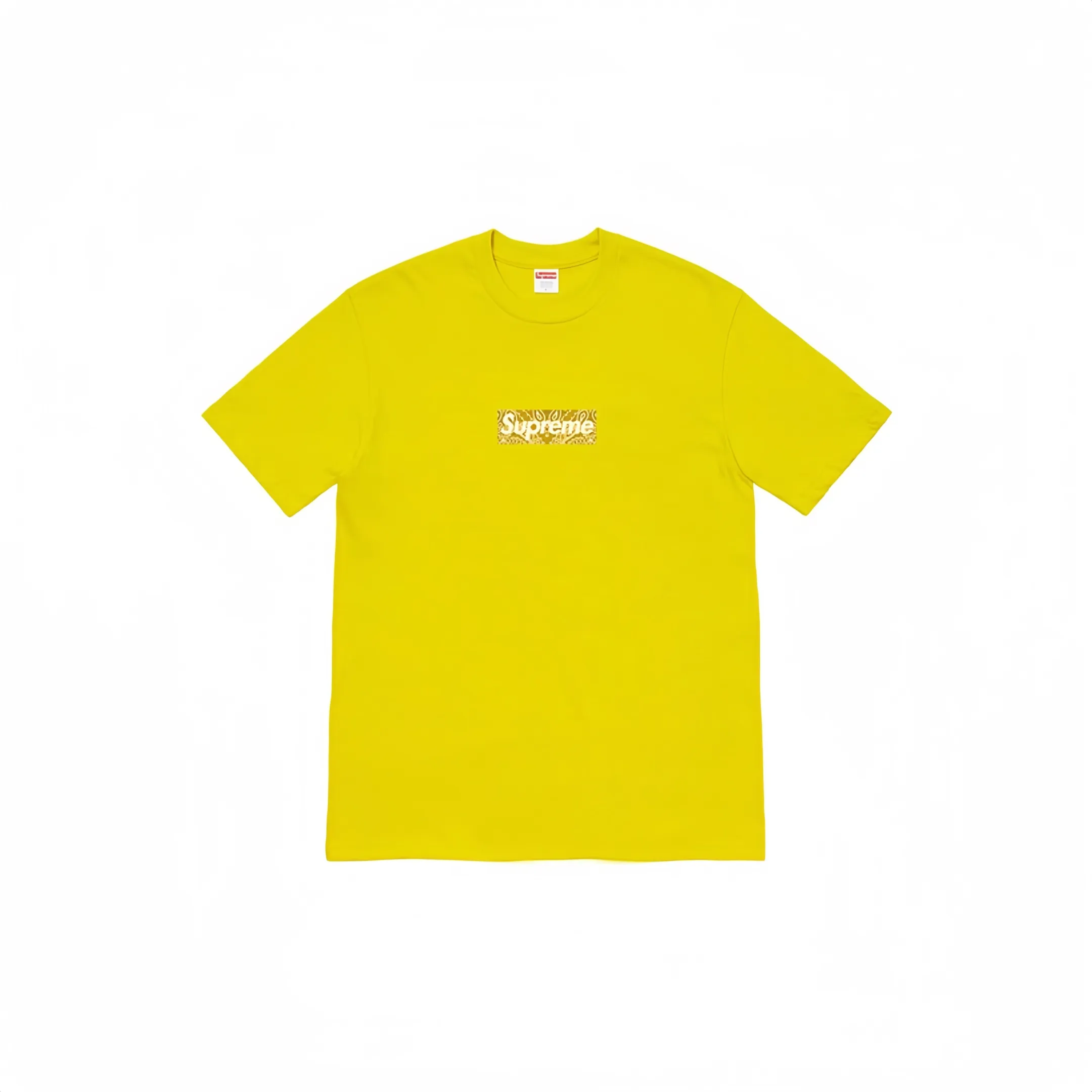#S49 P110💰 Supreme Week 17 Bandana Box Logo Tee Cashew flower logo short-sleeved T-shirt is made of 260 grams of combed cotton double yarn. From fabrics to accessories, all three standards are complete and follow ZP. The slurry printing imported from Matsui Company will never crack. The whole piece is made of three-needle five-thread technology. The neckline-shoulder seam-sleeve seam is double-lined, which looks more three-dimensional and textured. The same process as the original version, classic version Feel free to compare zp. The whole piece adopts three-needle five-thread craftsmanship. The neckline-shoulder seam-sleeve seam is double-threaded, which looks more three-dimensional and textured.) It has the same craftsmanship as the original original, classic version. Color: Navy, Gray, White, Black, Brown, Pink, Yellow, Red. Size: S M L XL XXL