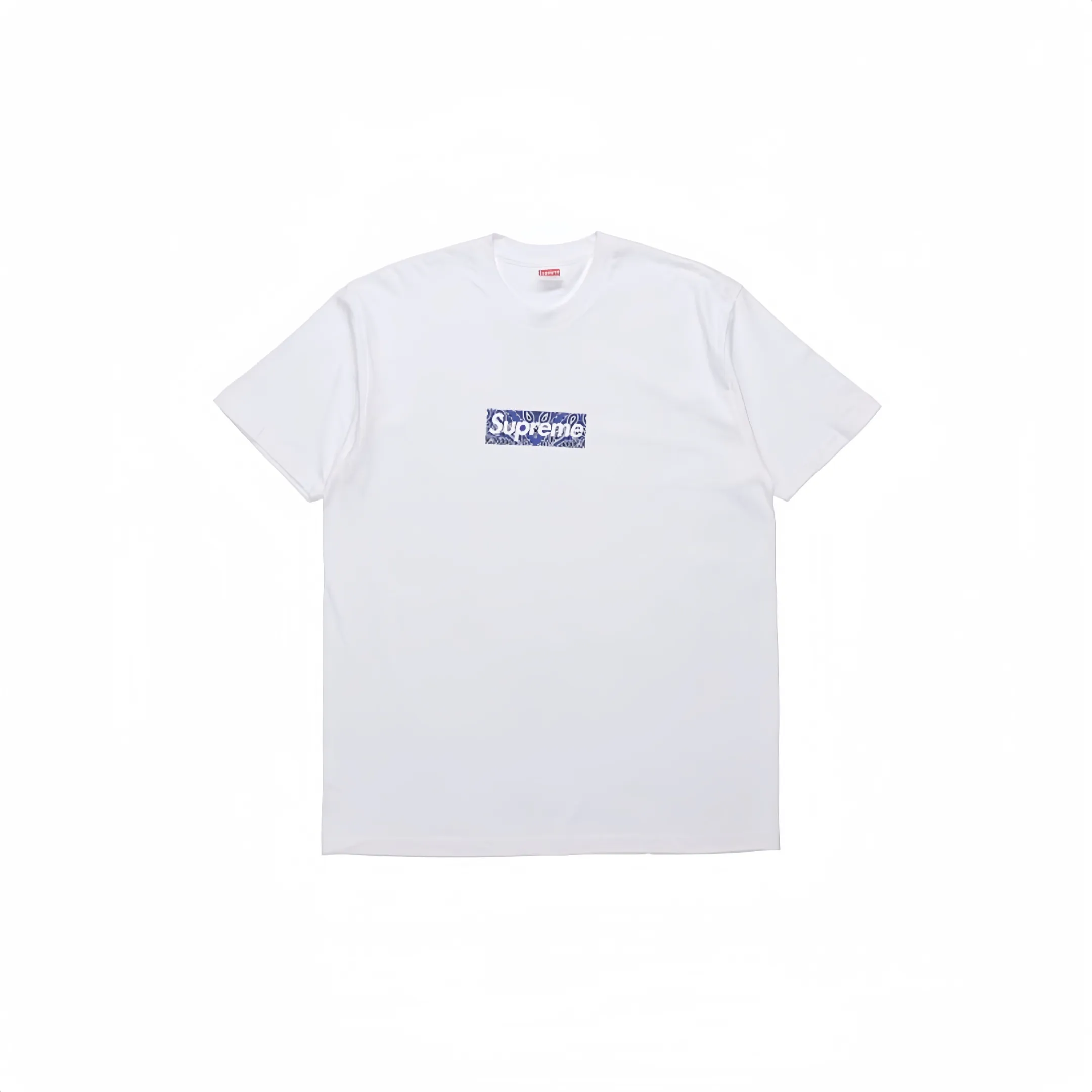 #S49 P110💰 Supreme Week 17 Bandana Box Logo Tee Cashew flower logo short-sleeved T-shirt is made of 260 grams of combed cotton double yarn. From fabrics to accessories, all three standards are complete and follow ZP. The slurry printing imported from Matsui Company will never crack. The whole piece is made of three-needle five-thread technology. The neckline-shoulder seam-sleeve seam is double-lined, which looks more three-dimensional and textured. The same process as the original version, classic version Feel free to compare zp. The whole piece adopts three-needle five-thread craftsmanship. The neckline-shoulder seam-sleeve seam is double-threaded, which looks more three-dimensional and textured.) It has the same craftsmanship as the original original, classic version. Color: Navy, Gray, White, Black, Brown, Pink, Yellow, Red. Size: S M L XL XXL