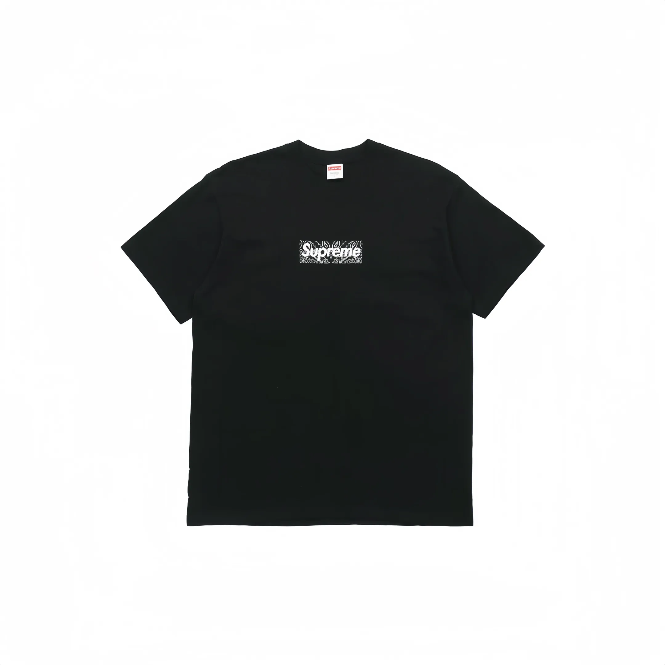 #S49 P110💰 Supreme Week 17 Bandana Box Logo Tee Cashew flower logo short-sleeved T-shirt is made of 260 grams of combed cotton double yarn. From fabrics to accessories, all three standards are complete and follow ZP. The slurry printing imported from Matsui Company will never crack. The whole piece is made of three-needle five-thread technology. The neckline-shoulder seam-sleeve seam is double-lined, which looks more three-dimensional and textured. The same process as the original version, classic version Feel free to compare zp. The whole piece adopts three-needle five-thread craftsmanship. The neckline-shoulder seam-sleeve seam is double-threaded, which looks more three-dimensional and textured.) It has the same craftsmanship as the original original, classic version. Color: Navy, Gray, White, Black, Brown, Pink, Yellow, Red. Size: S M L XL XXL