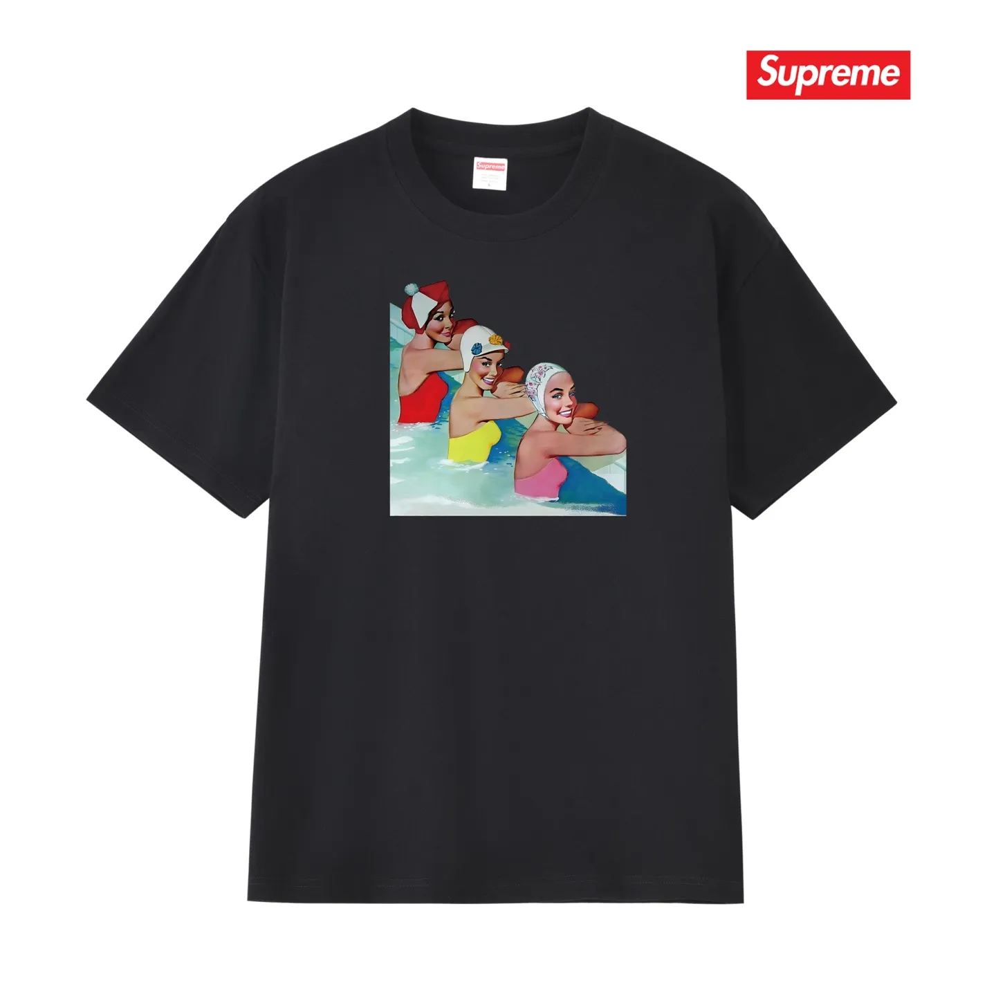 S187 P110💰 Sup Fashion brand pure cotton loose printed short-sleeved summer new men's and women's round neck half-sleeved T-shirt casual tops for couples. Loose fit. Made of 260g combed cotton double yarn. All three standards are complete from fabrics to accessories. ZP. Imported Matsui company's slurry printing will never crack. The whole piece adopts three-needle five-thread technology. The neckline-shoulder seam-sleeve seam is double-lined, which looks more three-dimensional and textured. The same process as the original version, classic version. Feel free to compare zp. The whole piece adopts three-needle five-thread craftsmanship (neckline-shoulder seam-sleeve seam double thread, which looks more three-dimensional and textured). It has the same craftsmanship as the original original, classic version. Color: black, white, light gray, pink, navy. Size: S M L XL XXL
