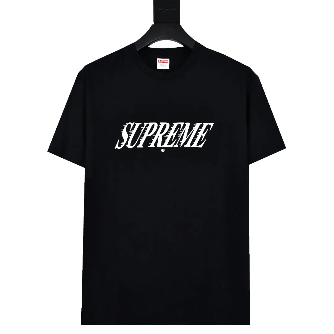 🅿️120 S107 Supreme 22FW Slap Shot Tee Capital letters logo short-sleeved T-shirt. Refuse to look at pictures to make products. Refuse to compare wrong versions. Use cylinder seamless technology (original technology, there are no stitched bones on the side of the clothes, key points of identification) The fabrics are all custom-woven and dyed, 280g weight, 100% cotton, cylindrical fabric. Cylindrical fabric is a knitted fabric woven with a cylinder loom. The needles are distributed in a cylindrical shape on the fuselage. The gray fabric is a large cylinder, which needs to be opened and shaped before it can be used further. There are no slits on the side of the clothes, so there is no washing label on the side of ordinary short-sleeves. There is only one collar label behind the neck. The printing uses thermosetting ink printing imported from Belgium, also known as plastic ink, or self-adhesive ink. Its ingredients are: mainly composed of polyvinyl chloride (PVC) and phthalates, including PVC and phthalates, color fixing agents, and stabilizers. The thermosetting ink is composed of a mixture of agents and thickeners, which is not the digital direct printing advertised on the market. The printing texture of thermosetting ink is unachievable by digital direct printing. The collar label has a watermark anti-counterfeiting effect, a real anti-counterfeiting layer, a version with a high probability of passing the inspection, and the original packaging picture has a high probability of passing the test. Size：S-XL