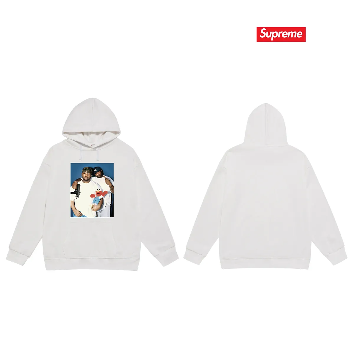 Style No. S2182 #terry P160💰 Plus velvet P170💰 Sup new Komi Frog Tyson Mafia hooded sweatshirt Made of 400g large terry 430g silver fox velvet (off-shoulder large version) fabric, soft texture and no pilling Imported environmentally friendly printing glue The pattern is bright and three-dimensional Quality 💥Same style for men and women The upper body is trendy Color: black white gray Size: S M L XL XXL