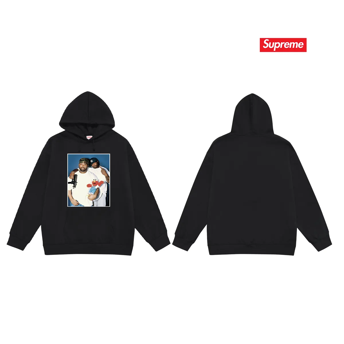 Style No. S2182 #terry P160💰 Plus velvet P170💰 Sup new Komi Frog Tyson Mafia hooded sweatshirt Made of 400g large terry 430g silver fox velvet (off-shoulder large version) fabric, soft texture and no pilling Imported environmentally friendly printing glue The pattern is bright and three-dimensional Quality 💥Same style for men and women The upper body is trendy Color: black white gray Size: S M L XL XXL