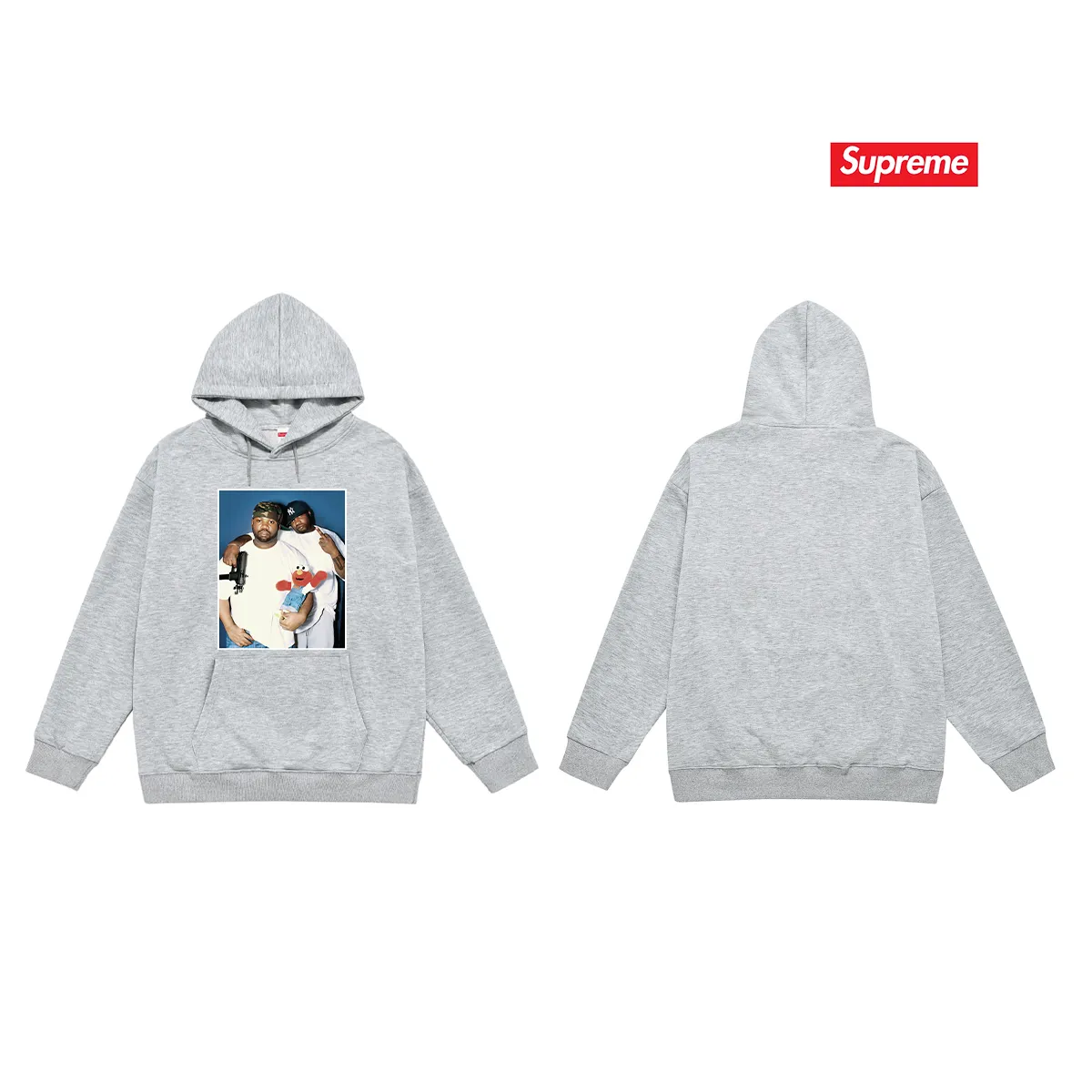 Style No. S2182 #terry P160💰 Plus velvet P170💰 Sup new Komi Frog Tyson Mafia hooded sweatshirt Made of 400g large terry 430g silver fox velvet (off-shoulder large version) fabric, soft texture and no pilling Imported environmentally friendly printing glue The pattern is bright and three-dimensional Quality 💥Same style for men and women The upper body is trendy Color: black white gray Size: S M L XL XXL