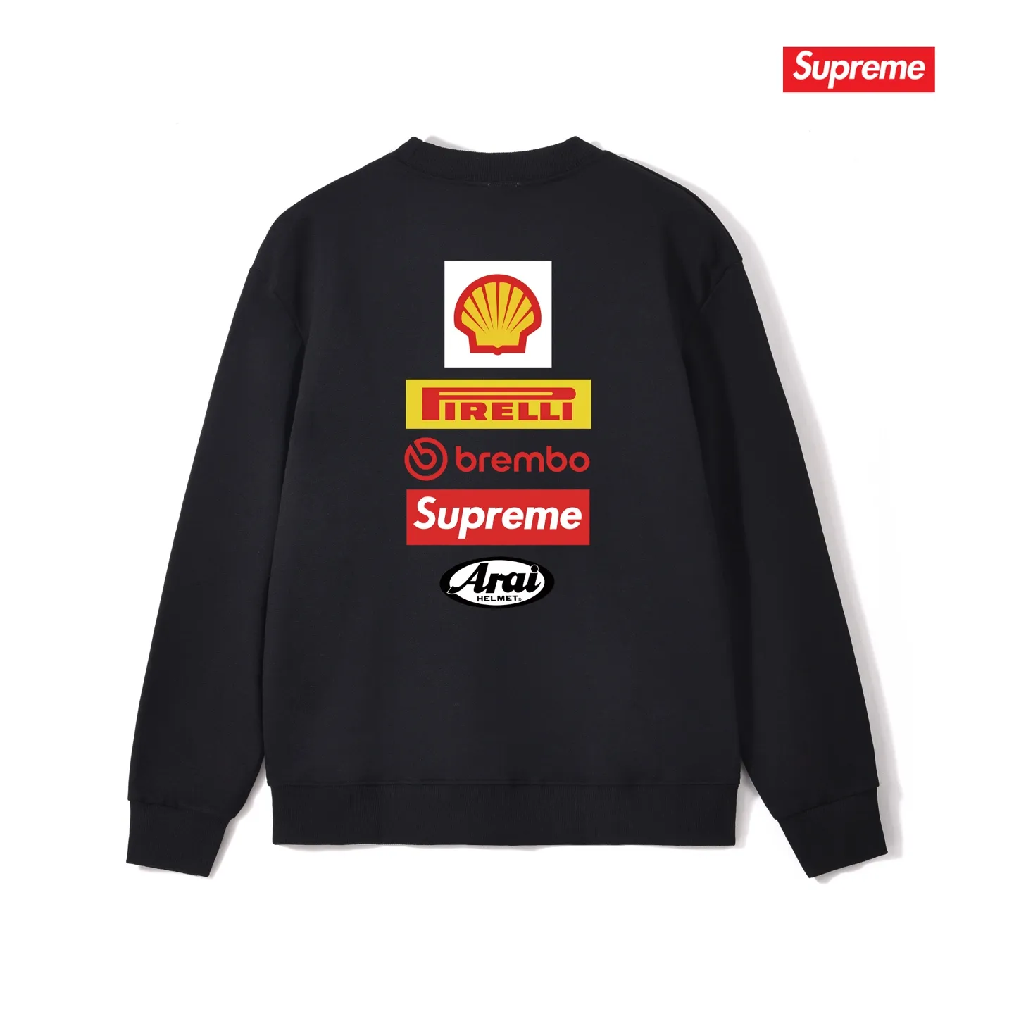 Style No. S1082 #terry p150💰 Velvet 160💰 Supreme x DUCATI joint model SS24 WEEK16 LOGO TEE Logo printing on the back Round neck sweatshirt Made of 400g large terry (drop shoulder large version) fabric Soft texture and no pilling Imported environmentally friendly printing glue The pattern is bright and three-dimensional Quality💥Same style for men and women The upper body is trendy Color: black White Gray Size: S M L XL XXL