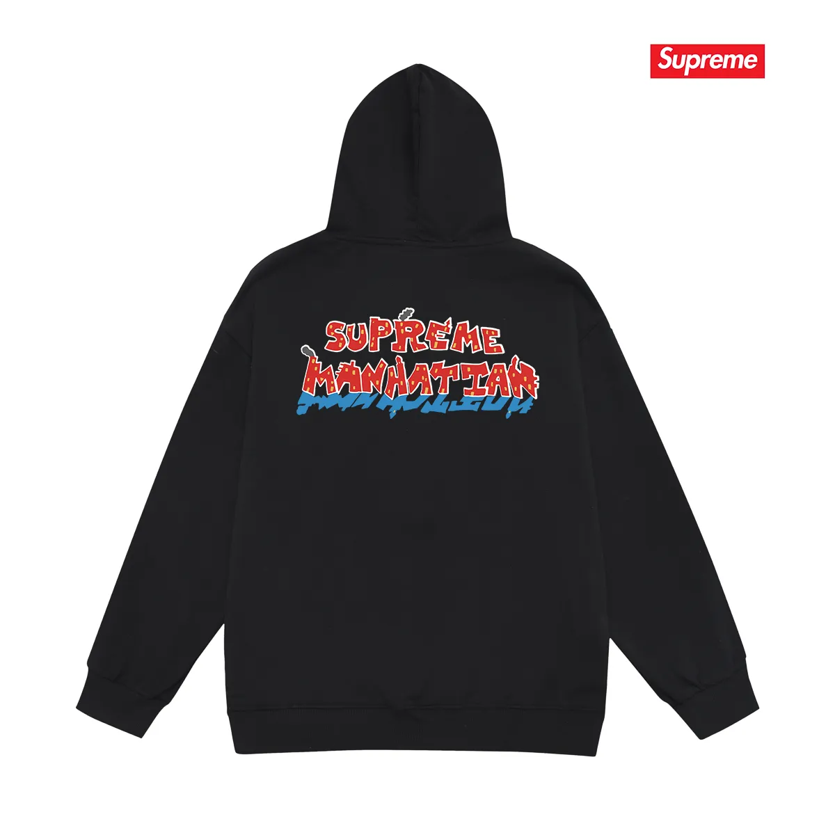 Style number S2045 #terry P160💰 Velvet P170💰 Supreme SS22 Week 19 Manhattan Tee Cartoon letter Manhattan city street scene pattern print hooded sweatshirt Made of 400g large terry 430g silver fox velvet (drop shoulder large version) fabric Soft texture and no pilling Imported environmentally friendly printing glue The pattern is bright and three-dimensional Quality 💥Same style for men and women The upper body is trendy Color: black White Gray Size: S M L XL XXL