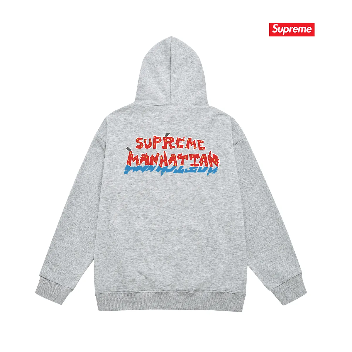 Style number S2045 #terry P160💰 Velvet P170💰 Supreme SS22 Week 19 Manhattan Tee Cartoon letter Manhattan city street scene pattern print hooded sweatshirt Made of 400g large terry 430g silver fox velvet (drop shoulder large version) fabric Soft texture and no pilling Imported environmentally friendly printing glue The pattern is bright and three-dimensional Quality 💥Same style for men and women The upper body is trendy Color: black White Gray Size: S M L XL XXL
