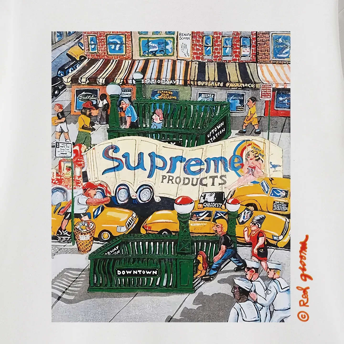 Style number S2045 #terry P160💰 Velvet P170💰 Supreme SS22 Week 19 Manhattan Tee Cartoon letter Manhattan city street scene pattern print hooded sweatshirt Made of 400g large terry 430g silver fox velvet (drop shoulder large version) fabric Soft texture and no pilling Imported environmentally friendly printing glue The pattern is bright and three-dimensional Quality 💥Same style for men and women The upper body is trendy Color: black White Gray Size: S M L XL XXL