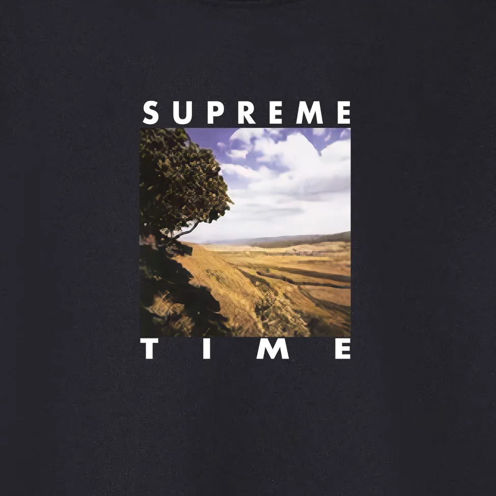 Style No. S1039 #terryp150💰Fleece 160💰Supreme Week 8 Time Tee Rural landscape pattern letter round neck sweatshirt Made of 400g large terry (drop shoulder large version) fabric, soft texture and no pilling Imported environmentally friendly printing glue The pattern is bright and three-dimensional Quality💥Same style for men and women The upper body is fashionable Color: black white gray Size: S M L XL XXL