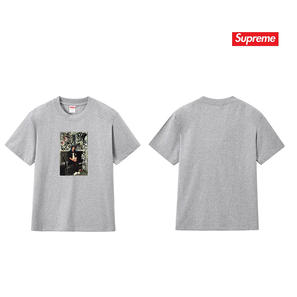 S181 P110💰 Trendy brand Sup printed short-sleeved Mrs. Pink pattern cotton T-shirt for men and women with loose bottoming and round neck. Loose fit. Made of 260 grams of combed cotton double yarn. From fabric to accessories, all three standards are complete and follow ZP. Imported Matsui company's slurry printing will never crack. The whole piece adopts three-needle five-thread process. The neckline-shoulder seam-sleeve seam is double-lined, which looks more three-dimensional and textured.) The same process as the original version, classic version Feel free to compare zp. The whole piece adopts three-needle five-thread craftsmanship (neckline-shoulder seam-sleeve seam double thread, which looks more three-dimensional and textured). It has the same craftsmanship as the original original, classic version. Color: black, white, light gray, pink, navy. Size: S M L XL XXL