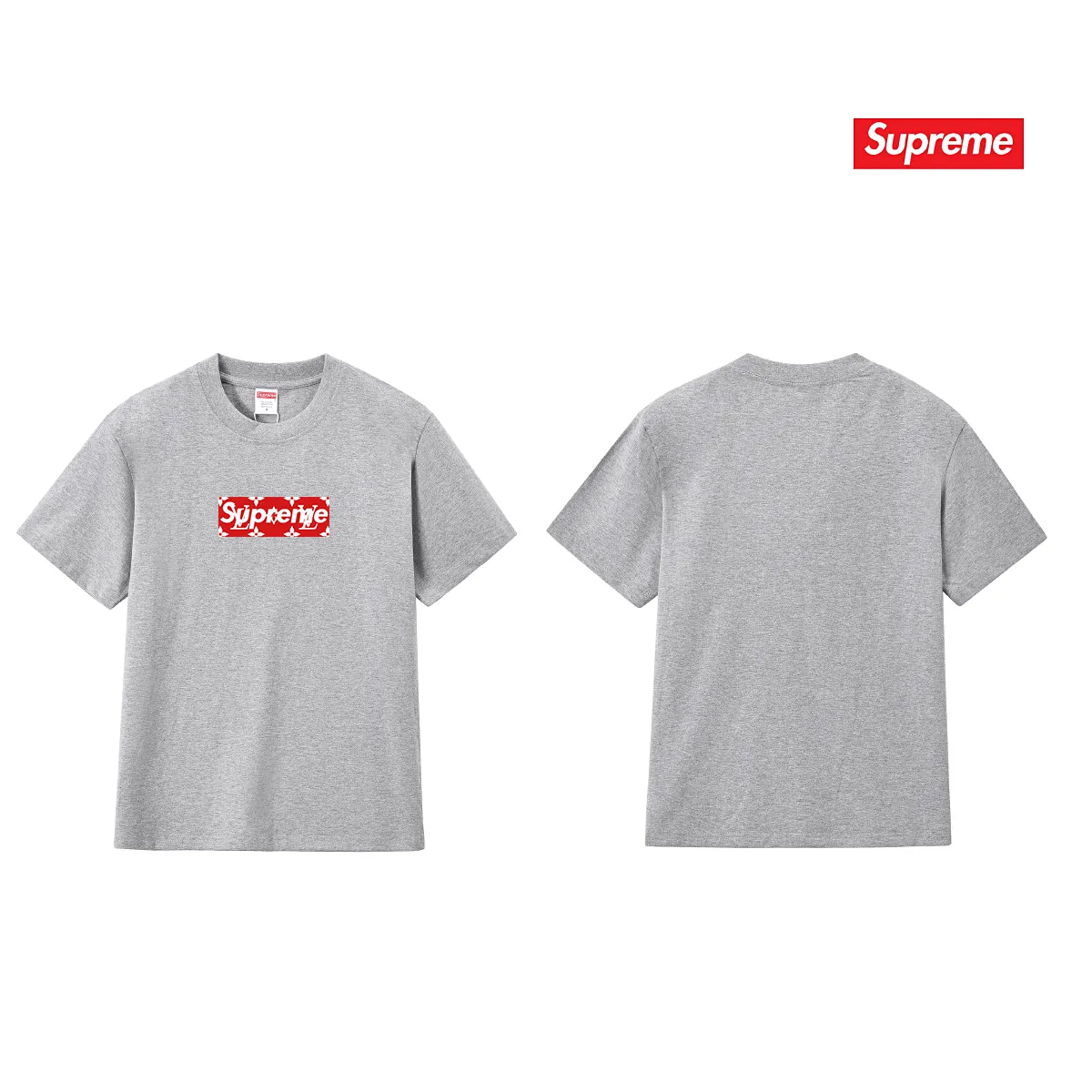 S245 P110💰 SUP Super Me Supreme Presbyopic box logo Short-sleeved tee Popular style Couple Same style for men and women Loose version Made of 260 grams of combed cotton double yarn From fabrics to accessories, all three standards are complete and ZP Imported Matsui company's slurry printing will never crack The whole thing adopts three-needle five-thread technology (neckline-shoulder seam-sleeve seam double line, looks more three-dimensional and textured) consistent with the original version, classic version Feel free to compare zp. The whole piece adopts three-needle five-thread craftsmanship (neckline-shoulder seam-sleeve seam double thread, which looks more three-dimensional and textured). It has the same craftsmanship as the original original, classic version. Color: black, white, light gray, pink, navy. Size: S M L XL XXL