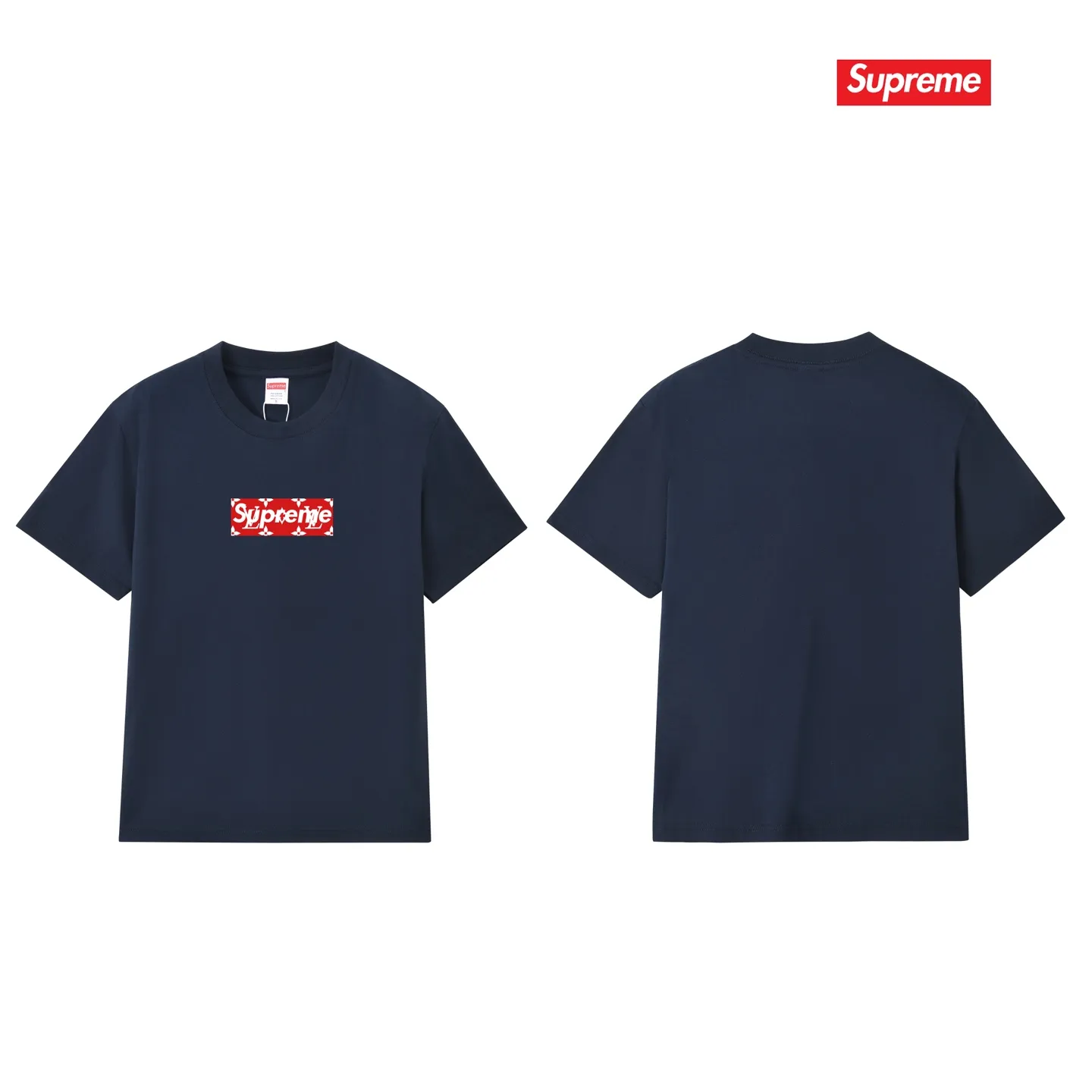 S245 P110💰 SUP Super Me Supreme Presbyopic box logo Short-sleeved tee Popular style Couple Same style for men and women Loose version Made of 260 grams of combed cotton double yarn From fabrics to accessories, all three standards are complete and ZP Imported Matsui company's slurry printing will never crack The whole thing adopts three-needle five-thread technology (neckline-shoulder seam-sleeve seam double line, looks more three-dimensional and textured) consistent with the original version, classic version Feel free to compare zp. The whole piece adopts three-needle five-thread craftsmanship (neckline-shoulder seam-sleeve seam double thread, which looks more three-dimensional and textured). It has the same craftsmanship as the original original, classic version. Color: black, white, light gray, pink, navy. Size: S M L XL XXL