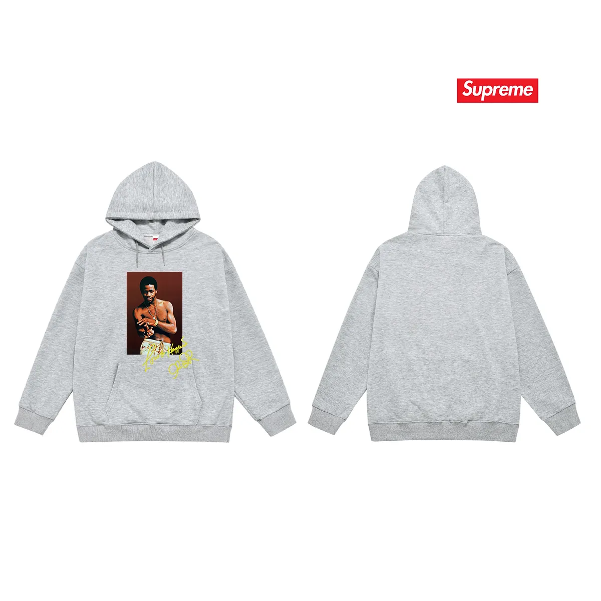 Style No. S2126 #terry P160💰 Velvet P170💰 SupremeSS22Week1AlGreenTee Al Green soul singer character print hooded sweatshirt Made of 400g large terry 430g silver fox velvet (off-shoulder large version) fabric, soft texture and no pilling Imported environmentally friendly printing glue The pattern is bright and three-dimensional Quality 💥Same style for men and women The upper body is trendy Color: black white Gray Size: S M L XL XXL