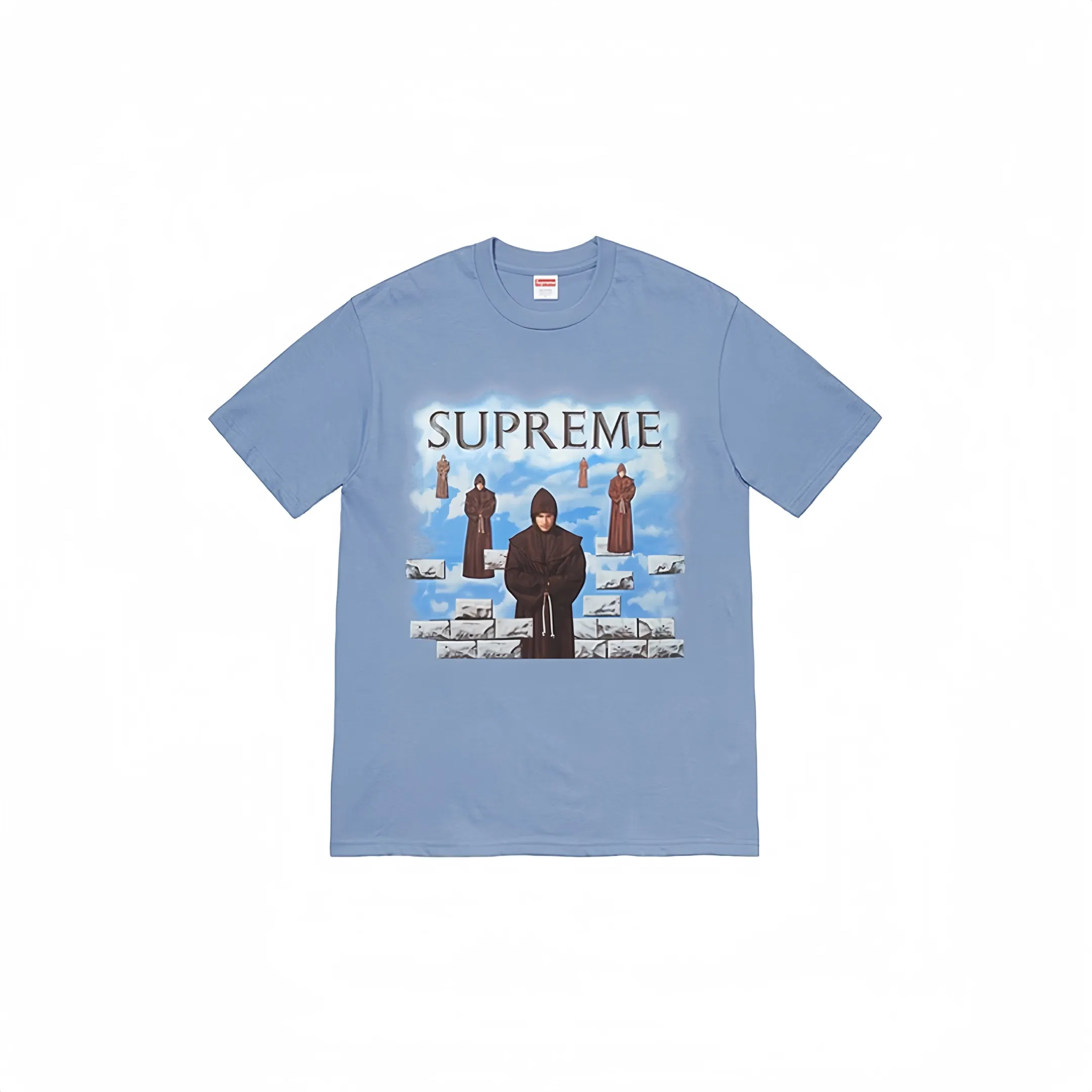 #S50 P110💰 Supreme FW19 Week 1 Levitation Tee printed short-sleeved T-shirt. Same style for men and women. Made of 260g combed cotton double yarn. From fabrics to accessories, all three standards are complete and follow ZP. Imported Matsui company's slurry printing will never crack. The whole piece adopts three-needle five-thread technology. The collar-shoulder seam-sleeve seam is double-lined, which looks more three-dimensional and textured. The same process as the original version, classic version Feel free to compare zp. The whole piece adopts three-needle five-thread craftsmanship (neckline-shoulder seam-sleeve seam double thread, which looks more three-dimensional and textured). It has the same craftsmanship as the original original, classic version. Color: blue, yellow, green, black, white, gray. Size: S M L XL XXL