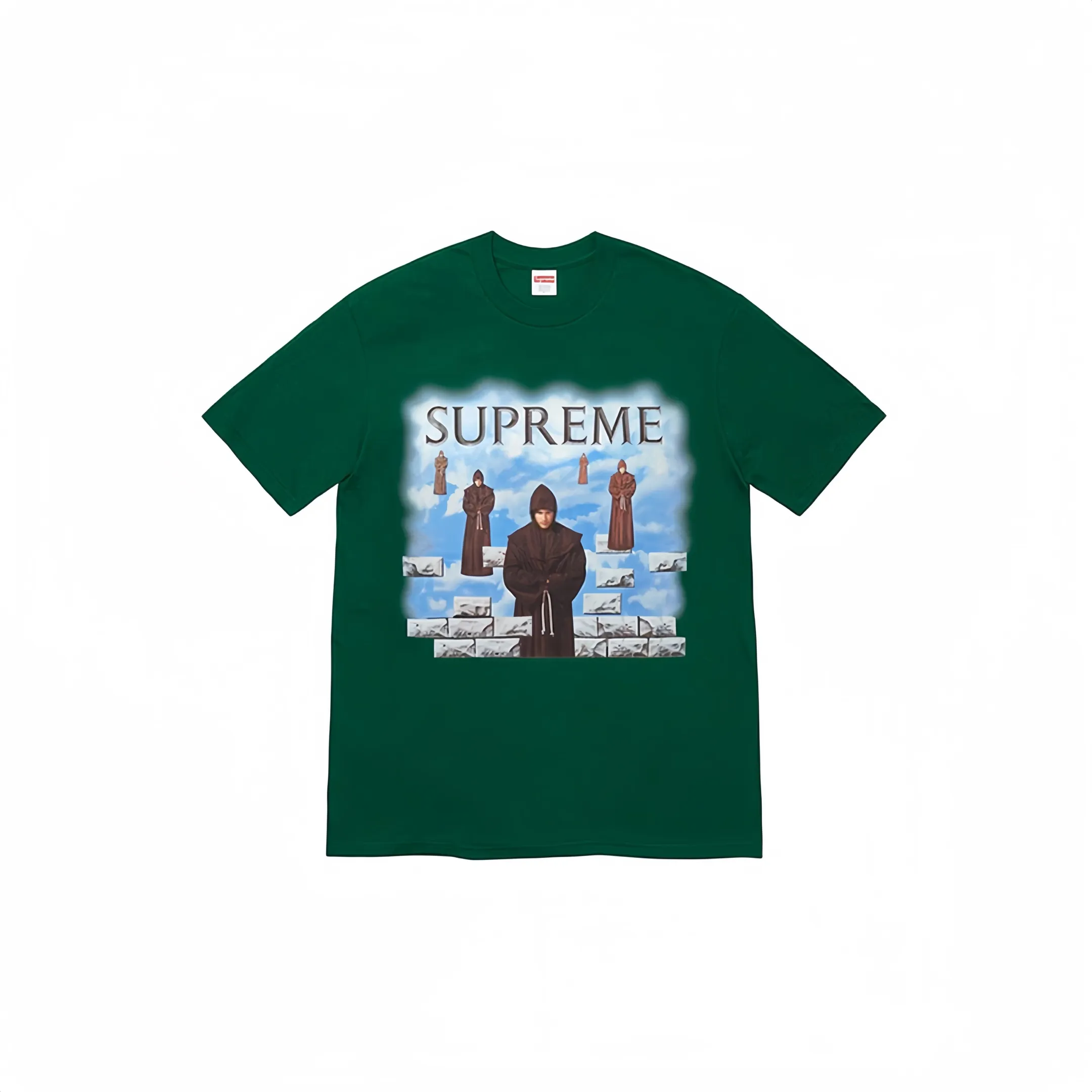 #S50 P110💰 Supreme FW19 Week 1 Levitation Tee printed short-sleeved T-shirt. Same style for men and women. Made of 260g combed cotton double yarn. From fabrics to accessories, all three standards are complete and follow ZP. Imported Matsui company's slurry printing will never crack. The whole piece adopts three-needle five-thread technology. The collar-shoulder seam-sleeve seam is double-lined, which looks more three-dimensional and textured. The same process as the original version, classic version Feel free to compare zp. The whole piece adopts three-needle five-thread craftsmanship (neckline-shoulder seam-sleeve seam double thread, which looks more three-dimensional and textured). It has the same craftsmanship as the original original, classic version. Color: blue, yellow, green, black, white, gray. Size: S M L XL XXL