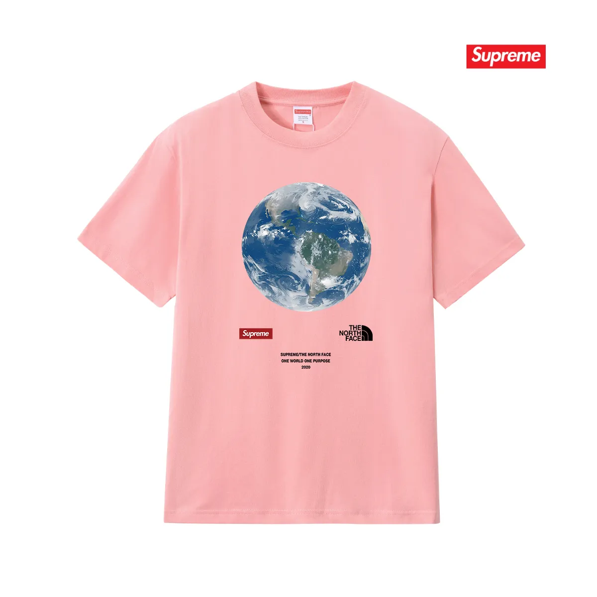 S156 P110💰 20SS One World Tee One Earth charity printed short-sleeved T-shirt, pure cotton, half-sleeved tee for men and women. Loose fit. Made of 260g combed cotton double yarn. All three standards are complete from fabrics to accessories. ZP. Imported Matsui company slurry printing will never crack. The whole piece adopts three-needle five-thread technology. The neckline-shoulder seam-sleeve seam is double-lined, which looks more three-dimensional and textured.) The same process as the authentic original, classic version Feel free to compare zp. The whole piece adopts three-needle five-thread craftsmanship (neckline-shoulder seam-sleeve seam double thread, which looks more three-dimensional and textured). It has the same craftsmanship as the original original, classic version. Color: black, white, light gray, navy blue, pink. Size: S M L XL XXL